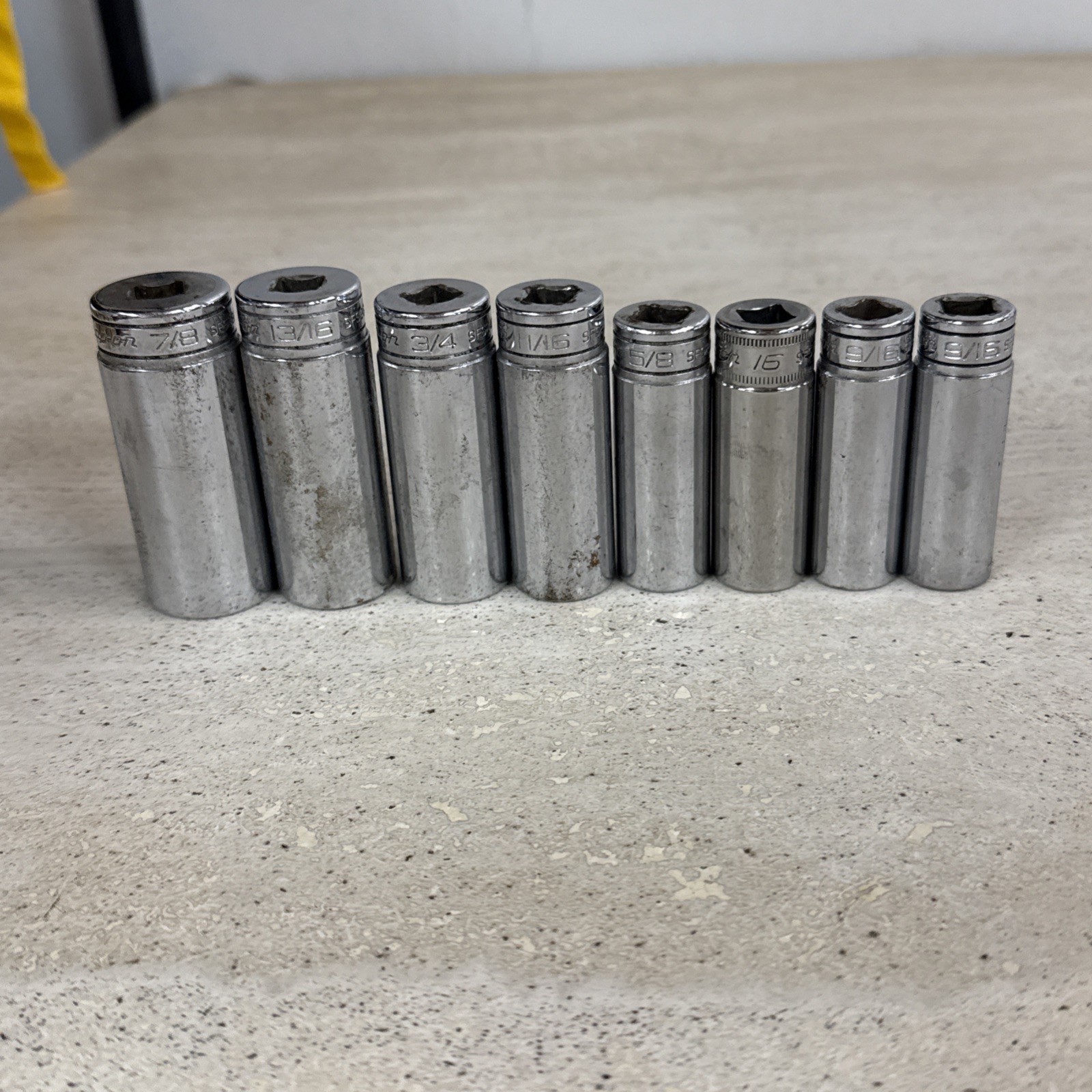 Lot of 8 Snap on Deep Impact Sockets *See Photos*