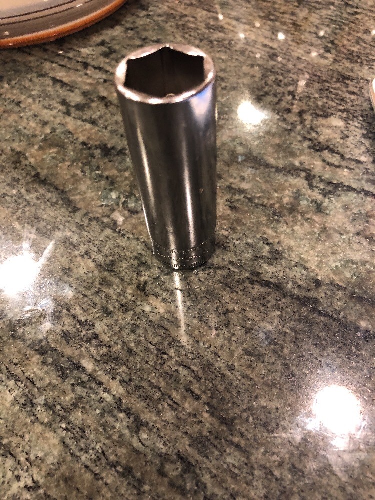 Snap-On sfsm17 17mm metric 3/8″ drive 6 point deep chrome socket