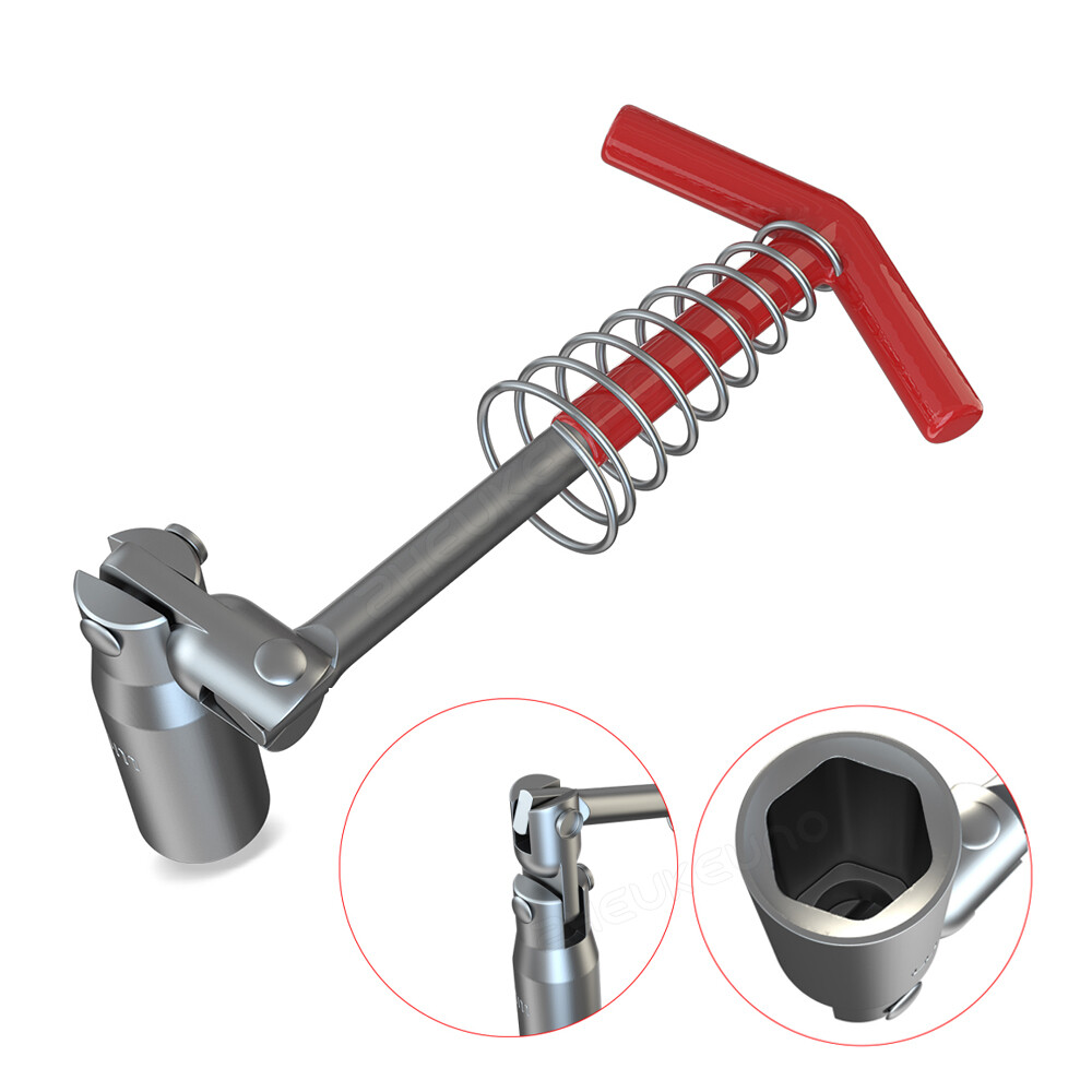 Spark Plug Removal Tool 16mm 5/8″ T-Handle Flexible Spanner Socket
