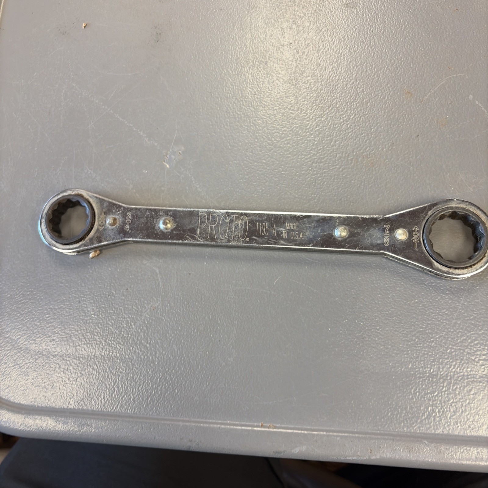 PROTO 1195-A 3/4” X 7/8” RATCHETING BOX WRENCH Made In U.S.A.