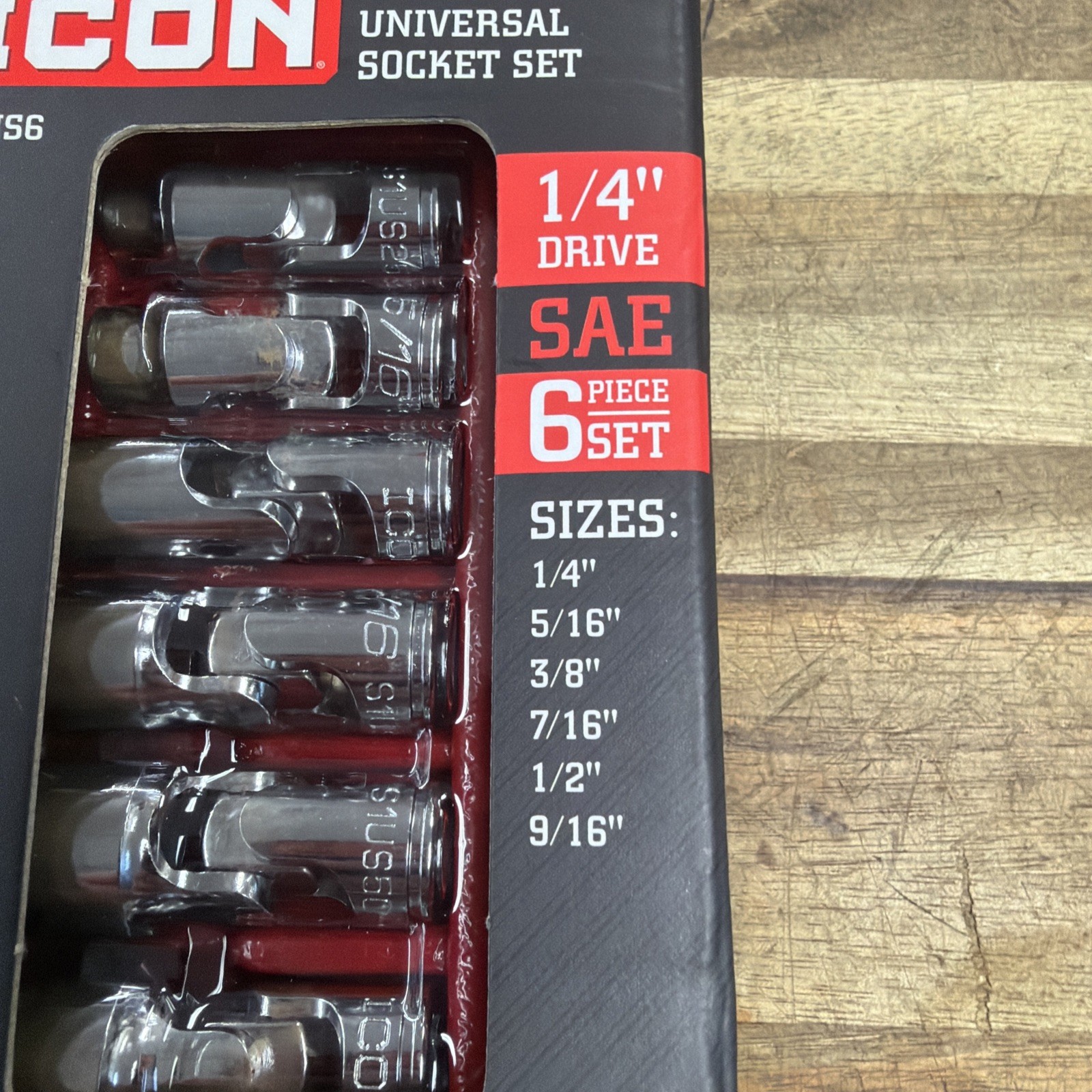 ICON S1US6 PROFESSIONAL UNIVERSAL SOCKET SET SAE 1/4″ DRIVE