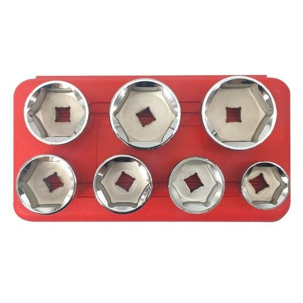 7 Piece Oil Filter Cap Wrench Tool Kit 24mm27mm29mm30mm32mm36mm38mm Socket