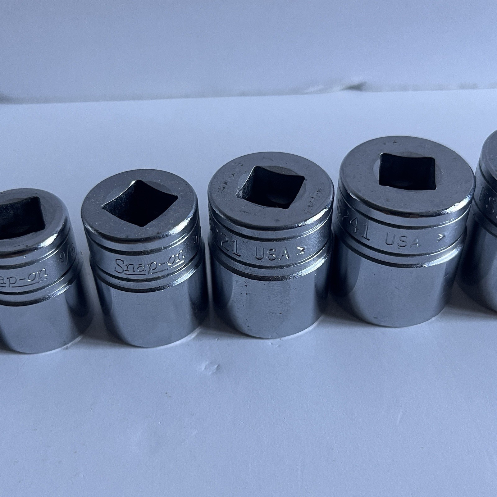 Snap On 10pc SAE Standard Socket FS- Set 3/8″ Drive 6 Point 5/16″ – 7/8″ USA