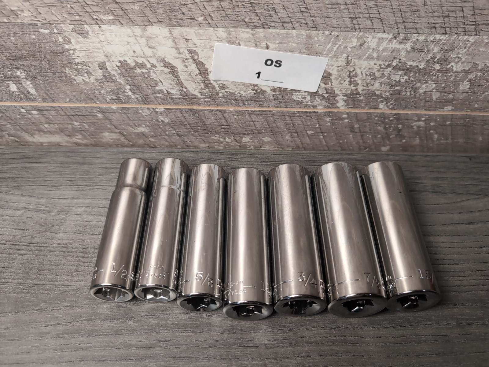 Craftsman SAE/Metric 1/2″ Dr. 12pt Deep 1/2-13/16 «, 13-19 MM. Not USA 14pc