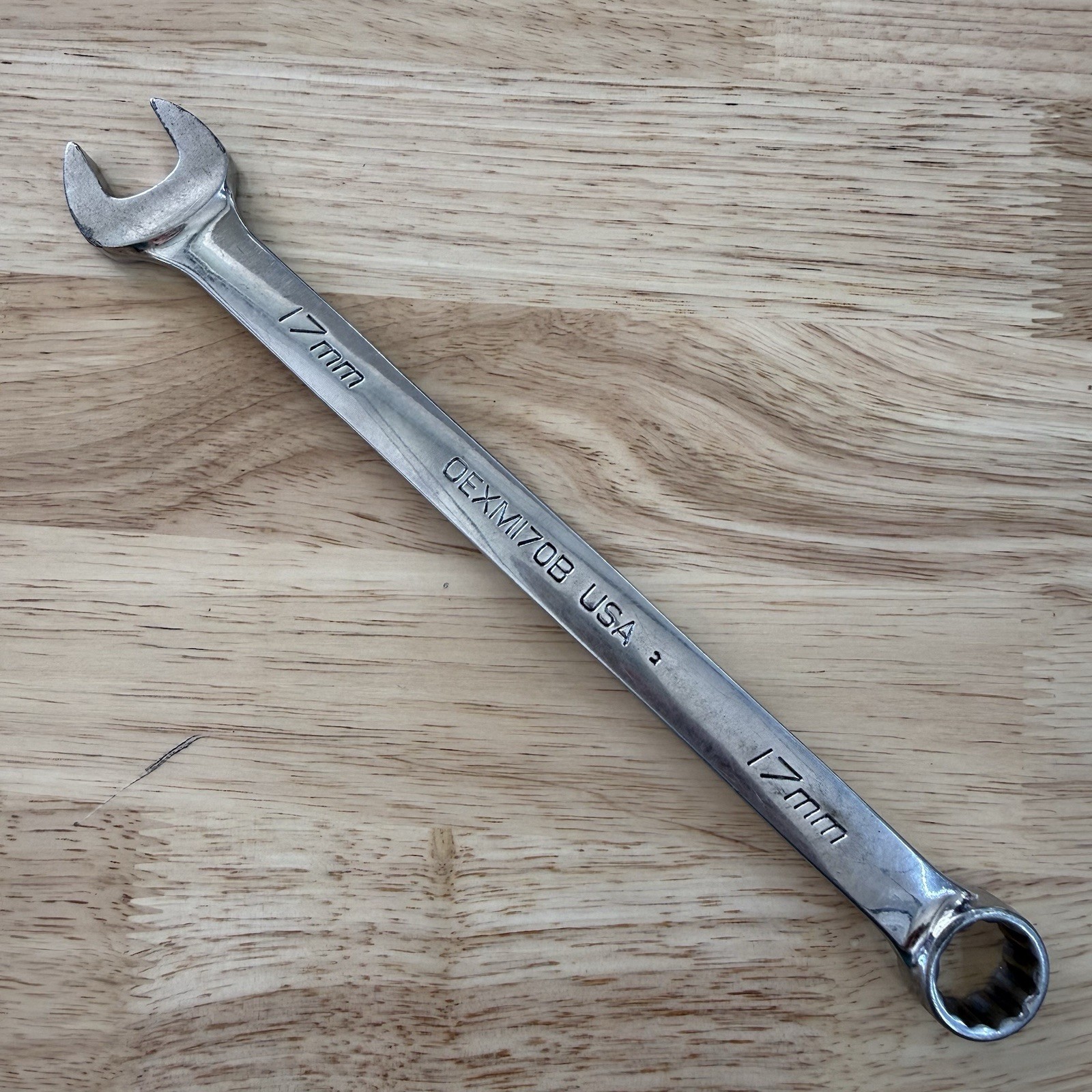 Snap-On OEXM170B Combination Wrench – 17mm – 12 Point Box End – USA- Metric