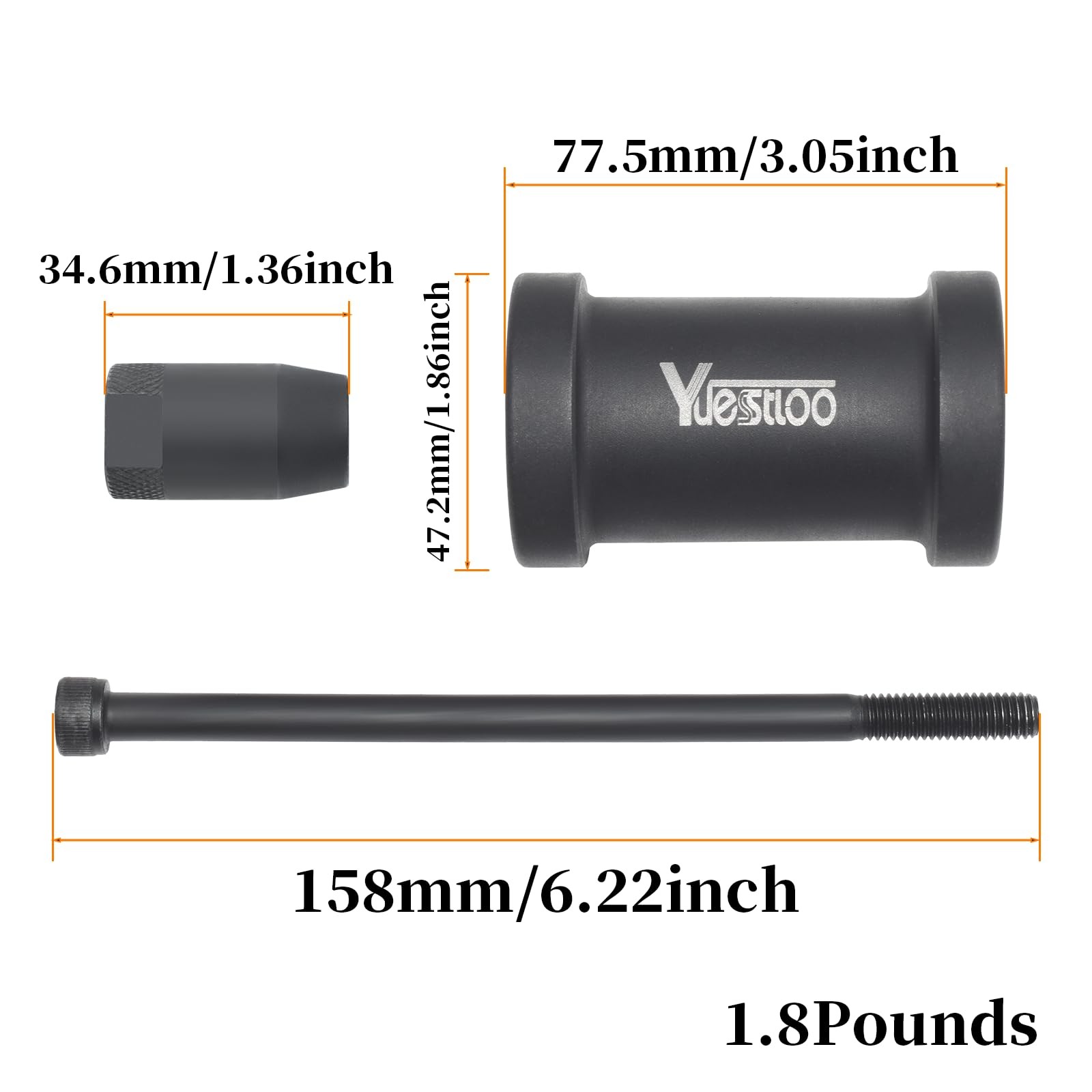 Yuesstloo Fuel Injector Removal Tool, Slid Hammer Puller, SINGLE