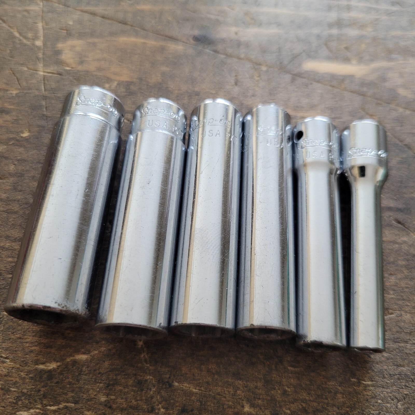 Snap On Tools STM 6 pc 1/4″ Drive 6-Point Deep Socket Set SAE 3/16″ to 7/16″