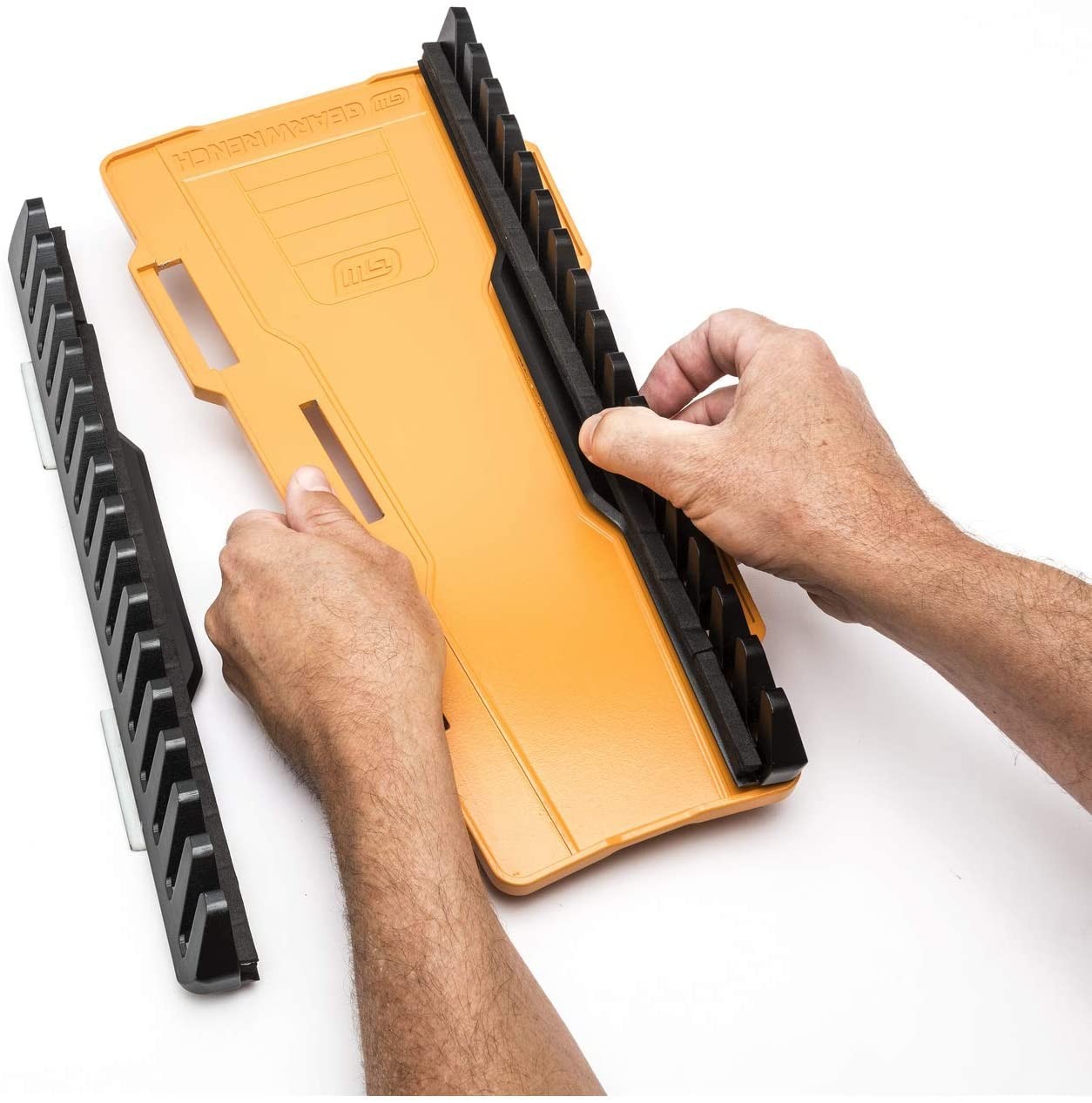 GEARWRENCH 2 Pc. Reversible Wrench Rack, 16 Slot 1 Count (Pack of 1), Orange