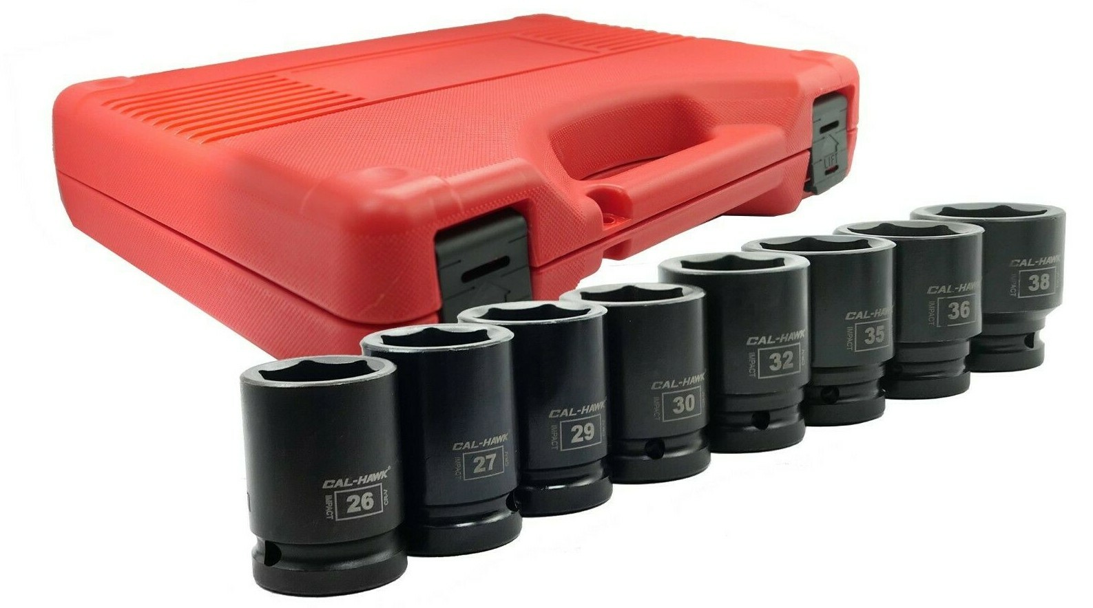 8PC 3/4″ DR. 6 Point Standard Air Impact Tools METRIC CRV Pro 26-38mm Socket Set