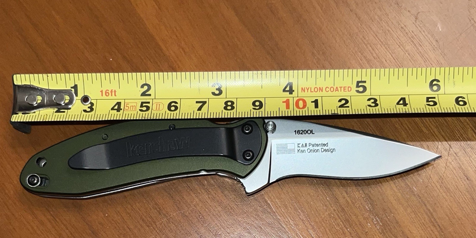 NEW! Kershaw Scallion Olive Drab 2.4” Pocket Knife (1620OL) – Ken Onion Design