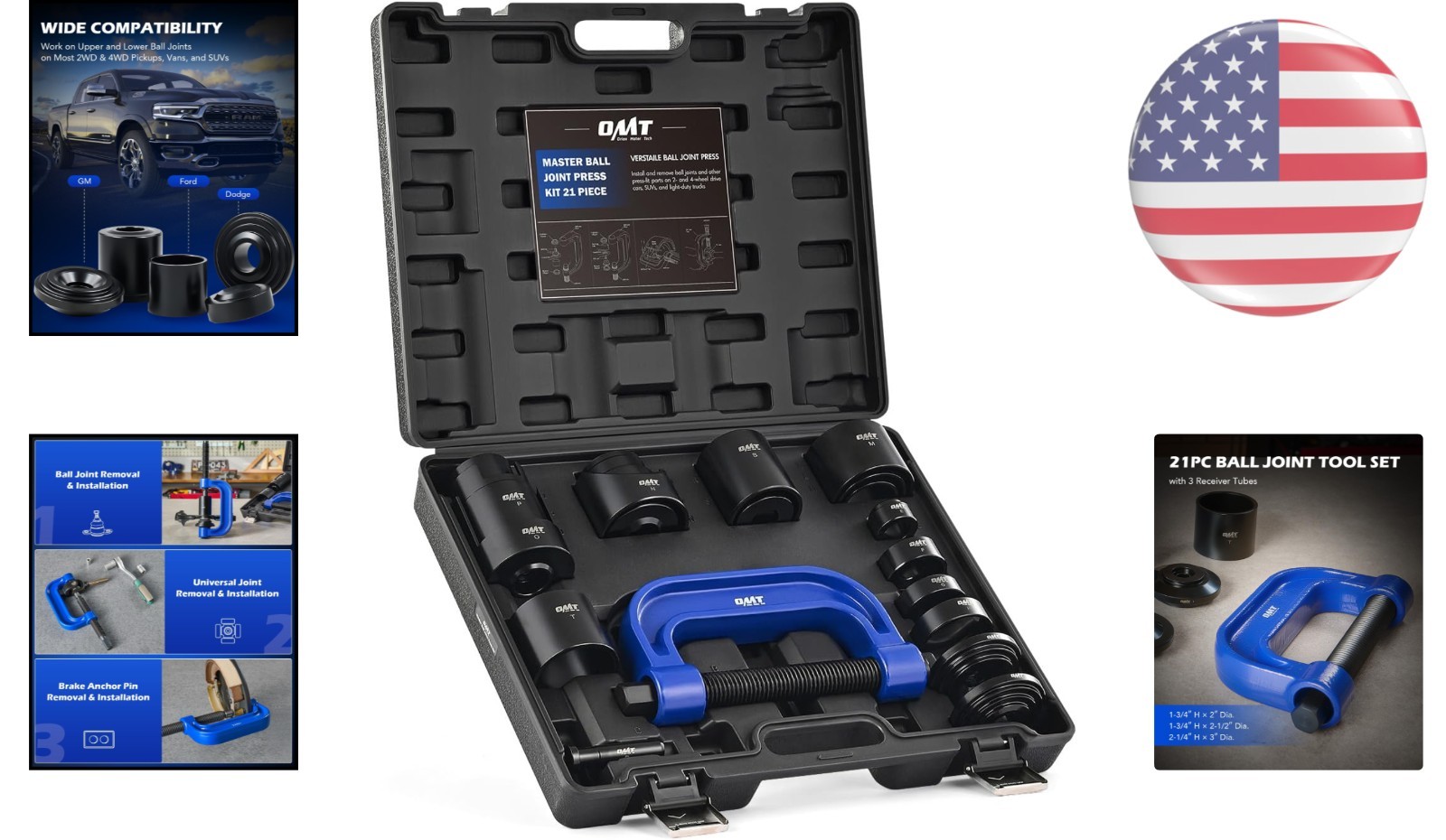 Robust 21-Piece Ball Joint Tool Set with Storage Case – For Mechanics & DIY