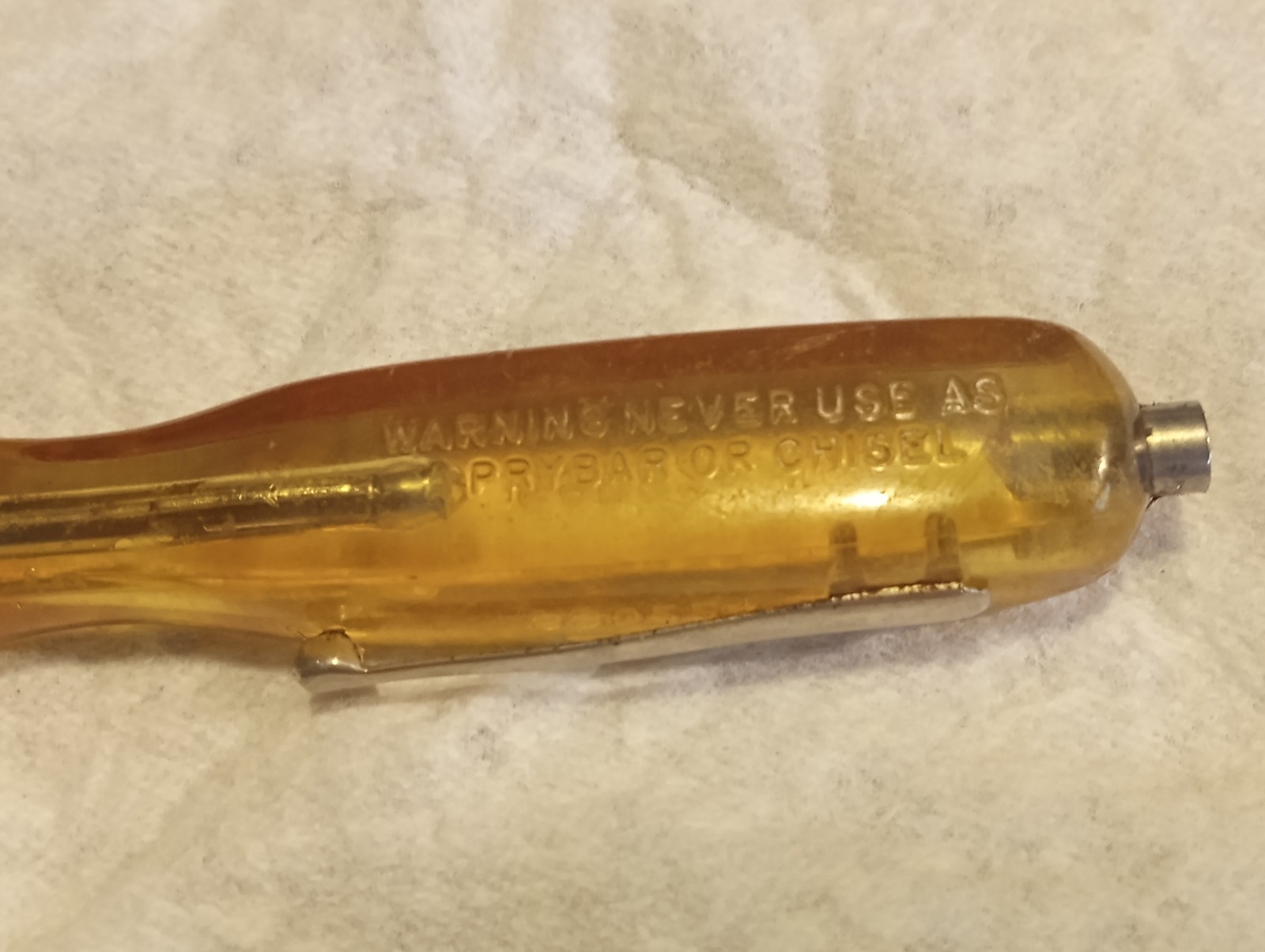 Snap-on SSD224 Flat Blade Screwdiver, With Pocket Clip, Hard to Find, Rare