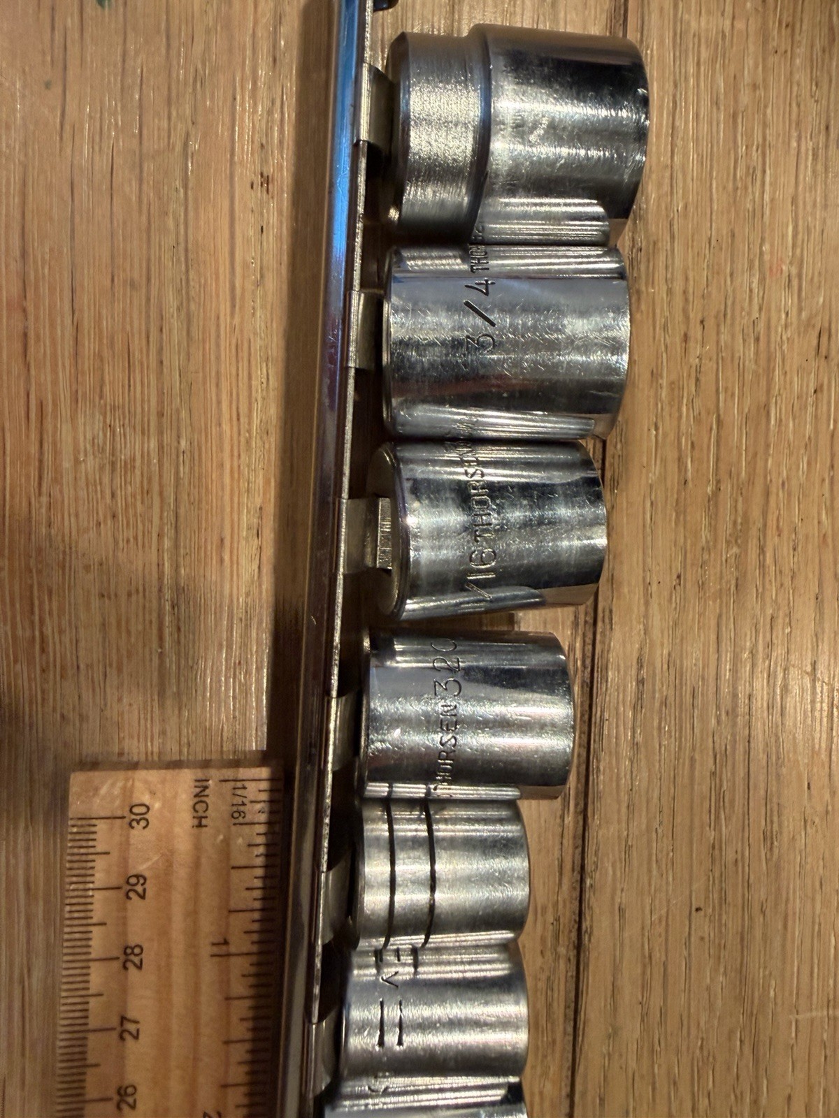 Set Of Drive Sockets, Various Sizes, Some Proto Brand, Some thorsen