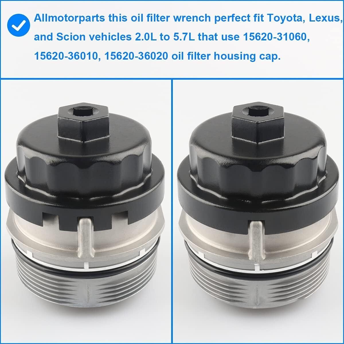 64MM 14 Flutes Oil Filter Cap Wrench Remover Tool for Toyota & Lexus 2.5L-5.7L