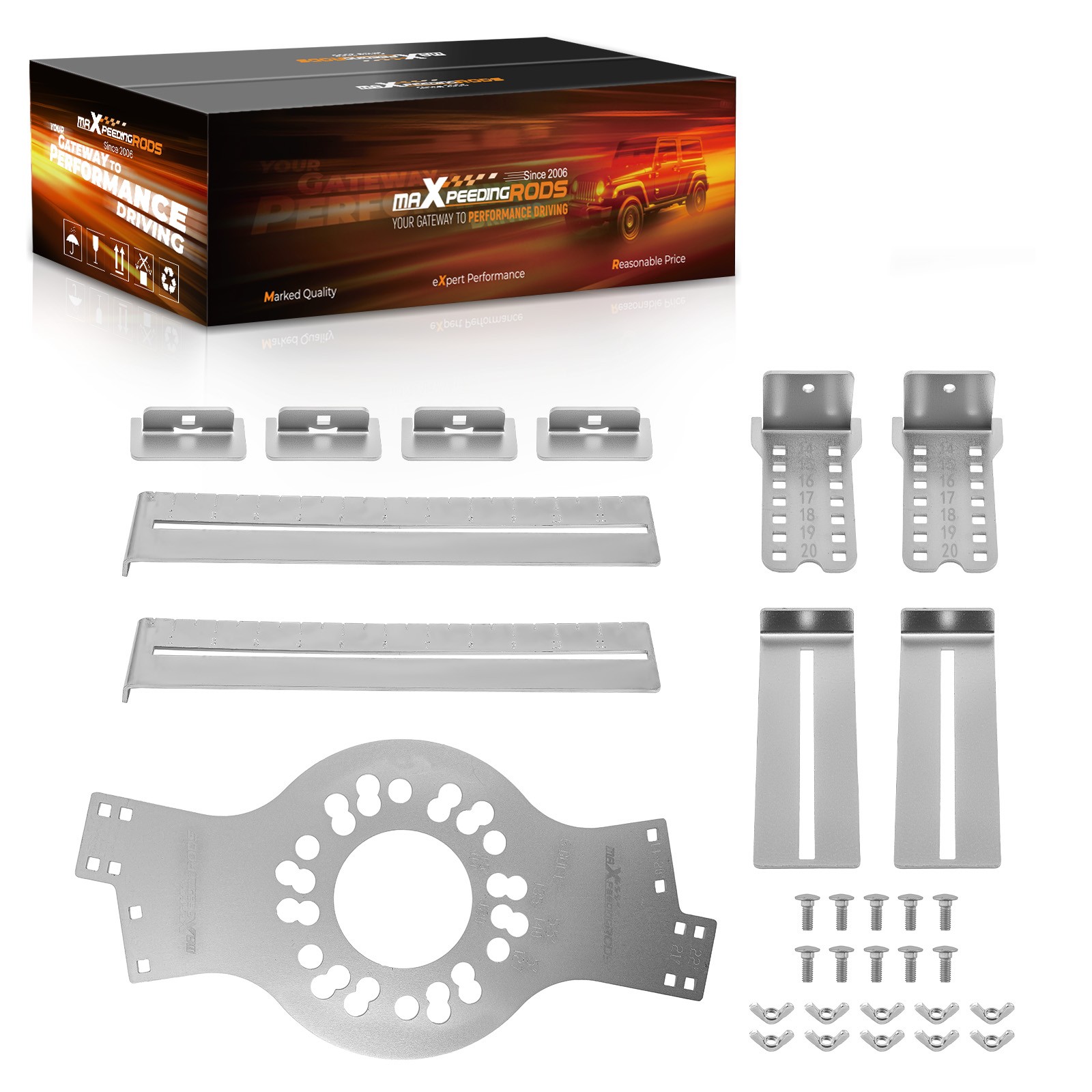 6-Lug Wheel Bolt Pattern Fitment Tool Steel 6×4.5 6×5 6×5.5 Universal Fit