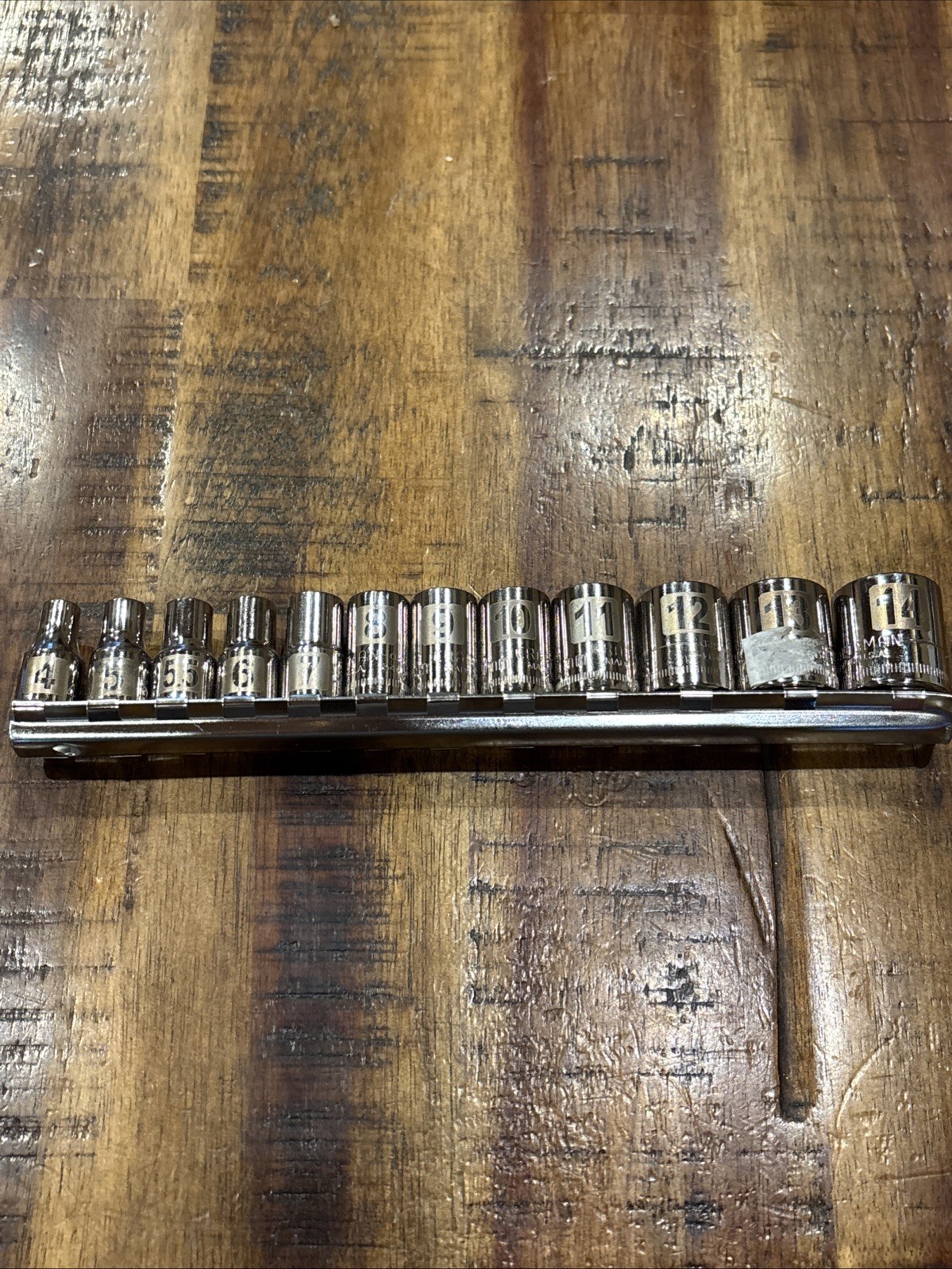 Craftsman 1/4” Laser Shallow Socket Set 4mm – 14mm 1/4” Drive 6pt 12pc USA NOS