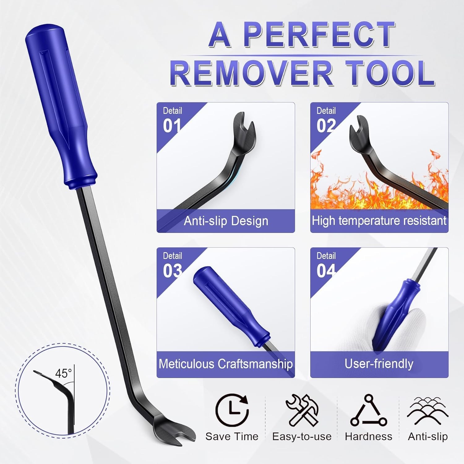 Versatile Blue Trim Removal Tool Kit – Safe for Interior Car and Home Projects
