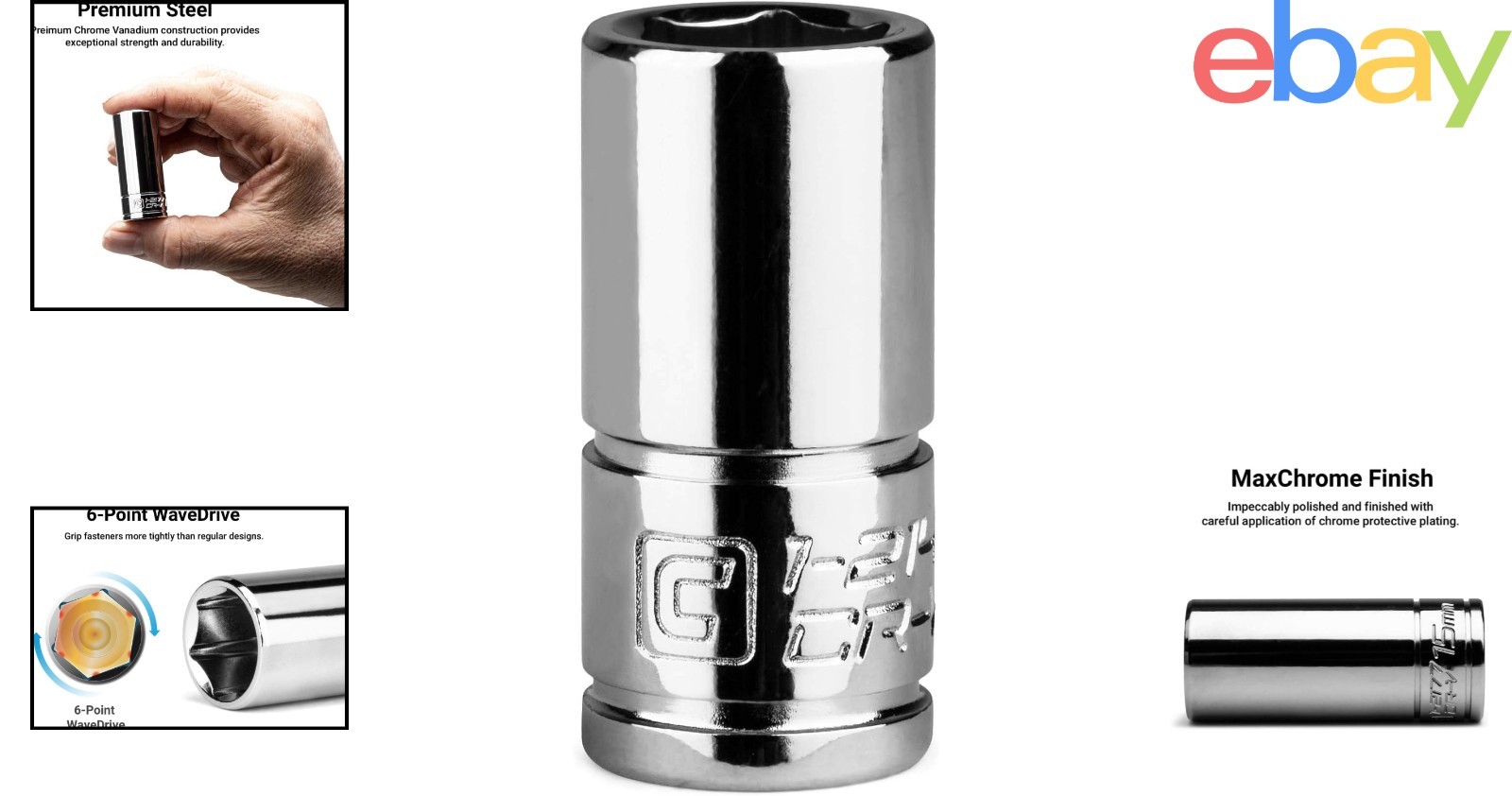 Polished 8mm Shallow Socket with 6-Point Design and Corrosion Resistance