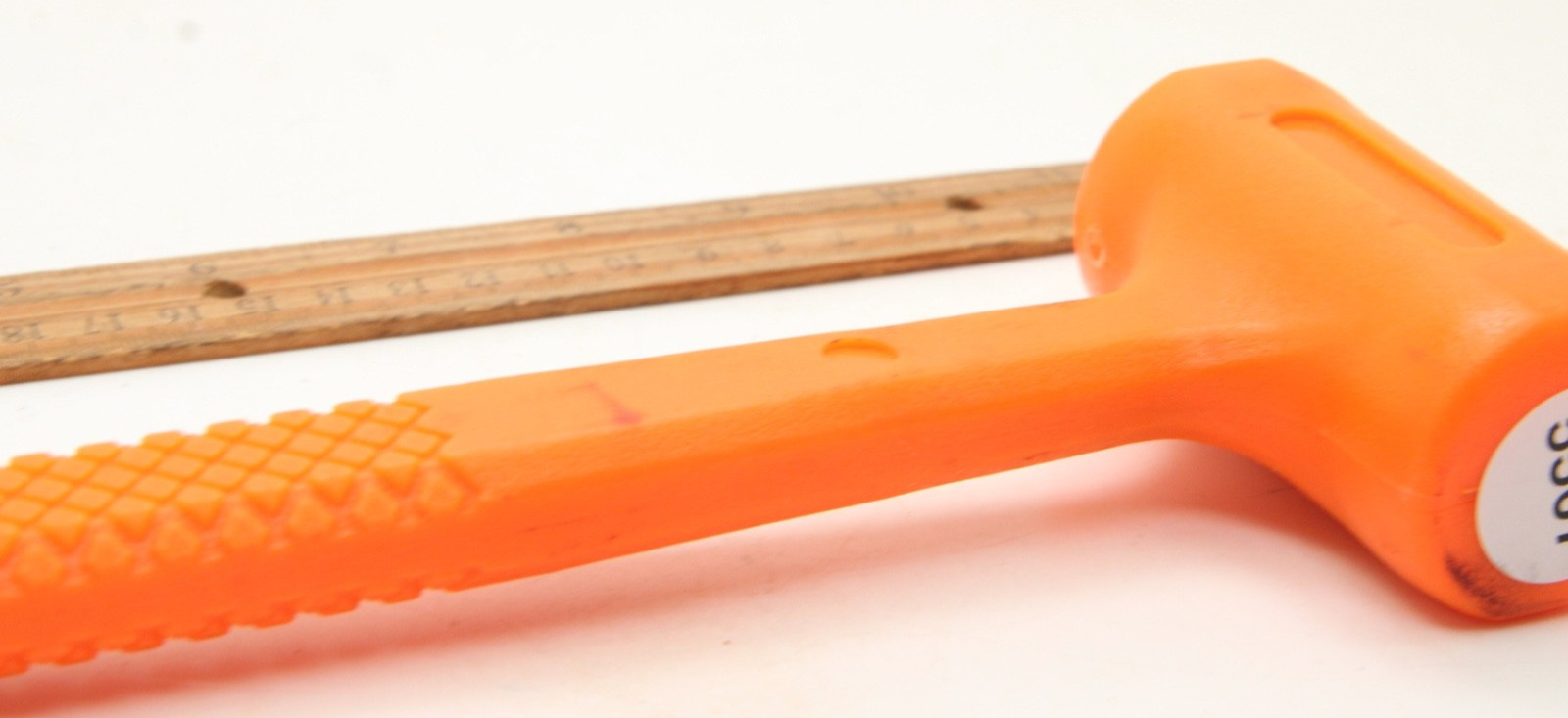 Hyper Tough 1 lb. Dead Blow Uni-Cast Hammer Orange Textured Grip