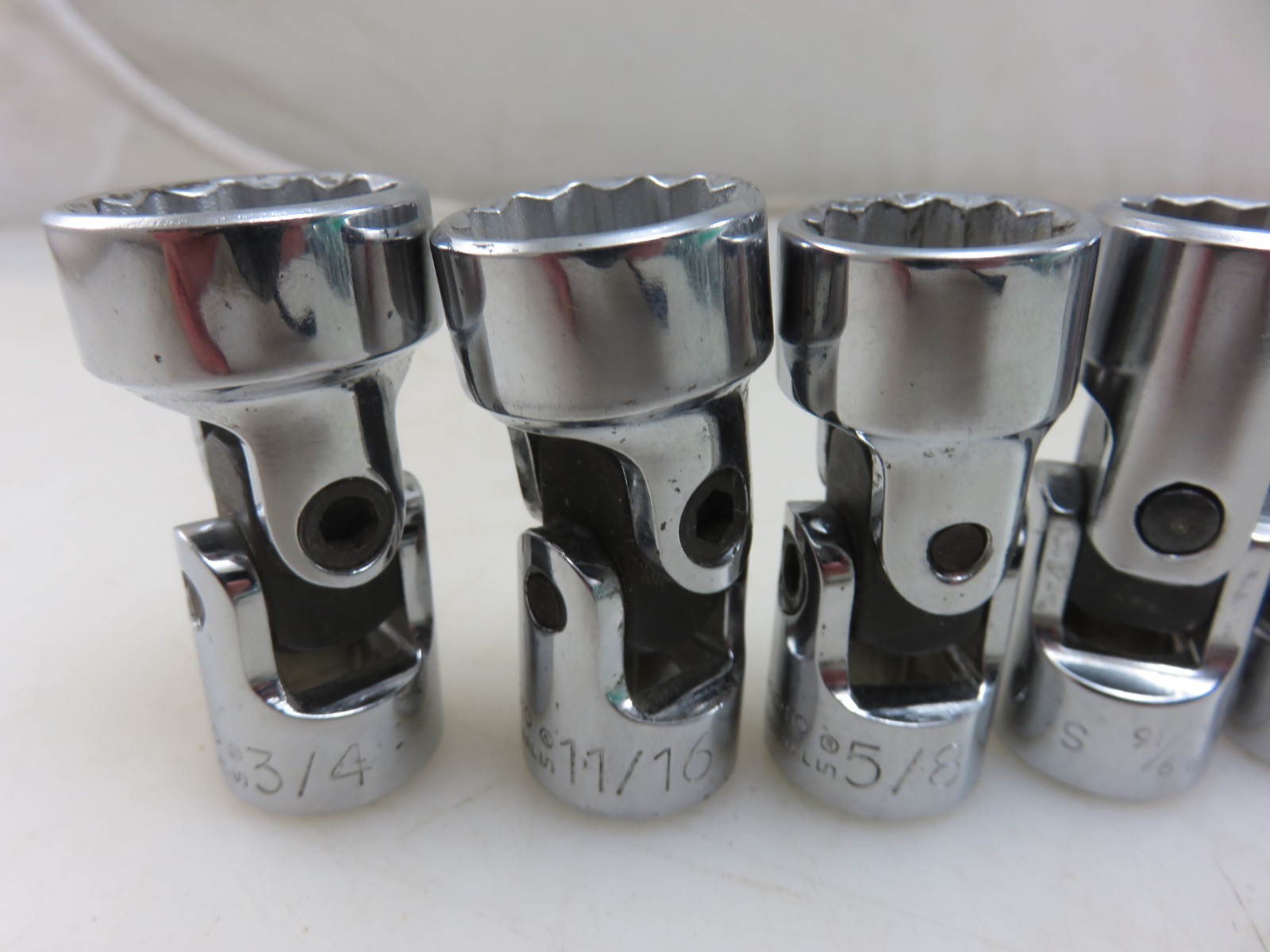Proto Professional Swivel Universal Joint Socket Set 7pc 3/8″ Dr. 3/8″-3/4″ USA