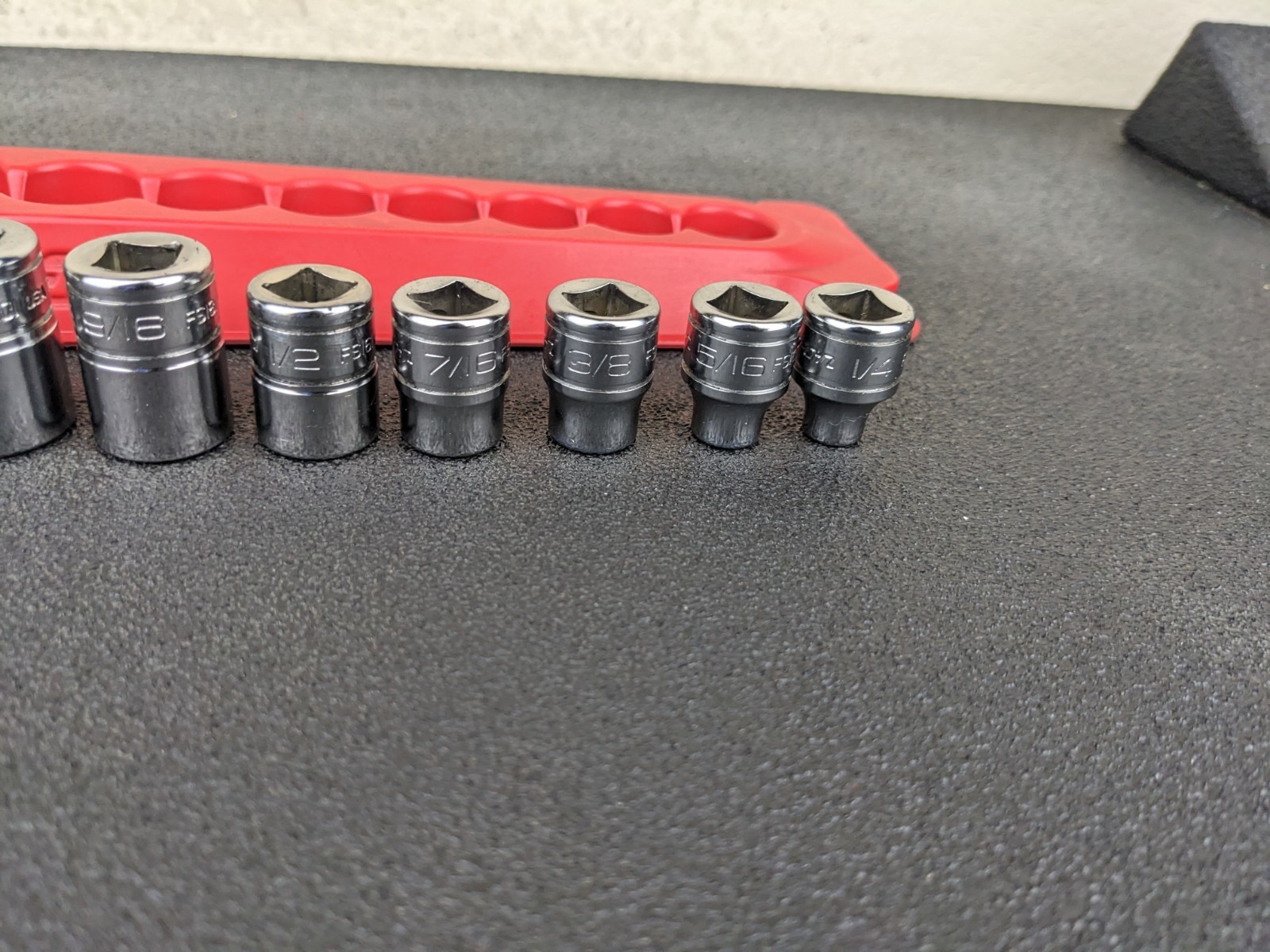 #bp369 Snap-On Tools 211FSY 11pc 3/8″ Drive 6-Point SAE Drive Shallow Socket Set