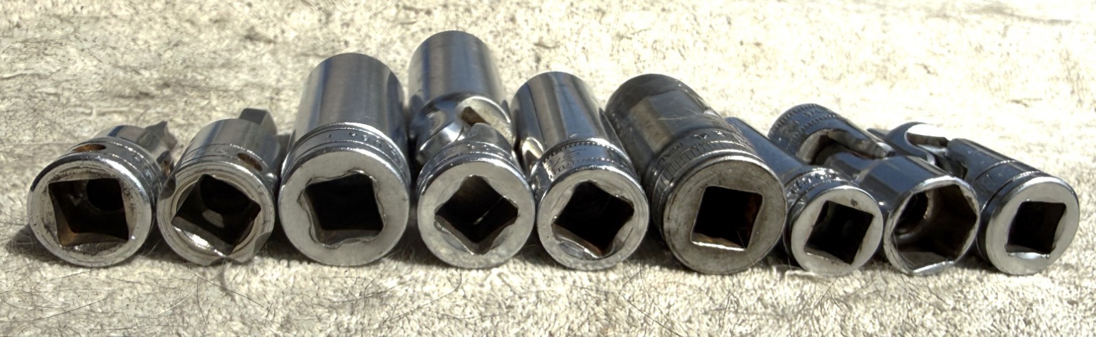 LOT OF 9 SNAP-ON SOCKETS – AS PICTURED