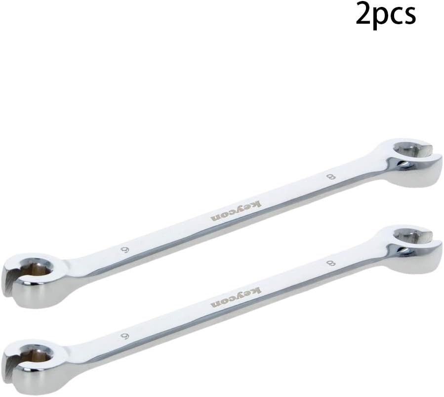 Flare Nut Wrench, 6Mm X 8Mm Metric Double Open End, 2 Pcs