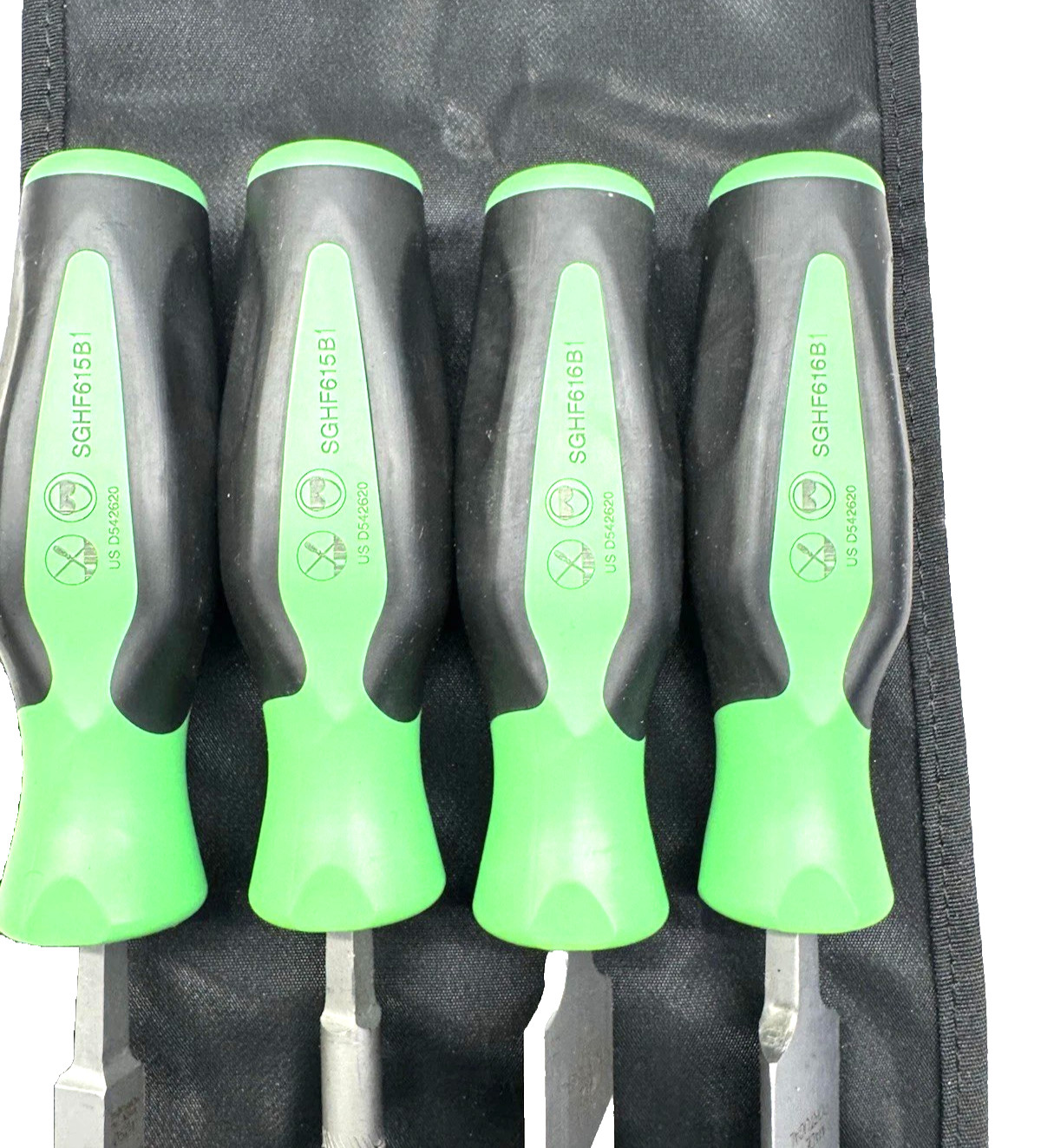 New Snap-on™ SGHBF600AG 4pc Green Instinct Soft Handle Mixed File Set SEALed