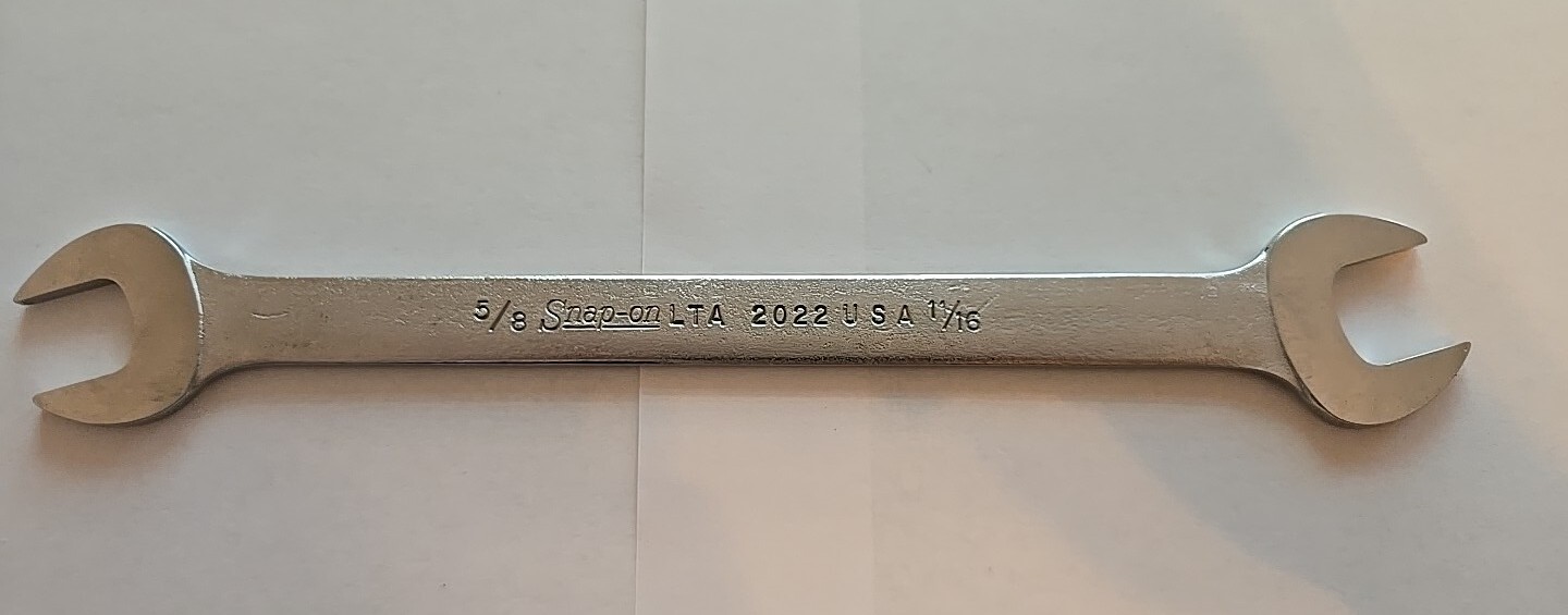 Snap On Tools 5/8″-11/16″ Chrome Low Torque Slime Line Open End Wrench LTA2022