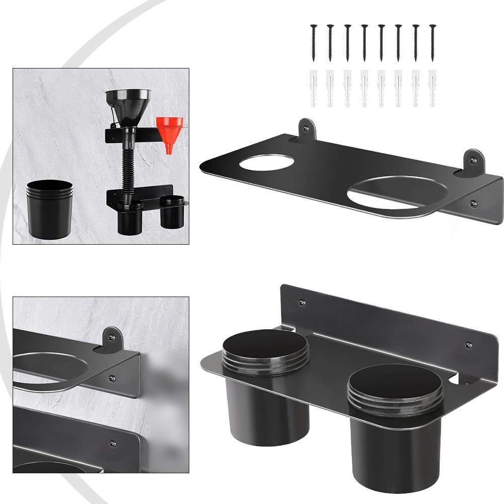 Wall Mounted Funnel Holder for Garage Workshop Oil Leak and Storage