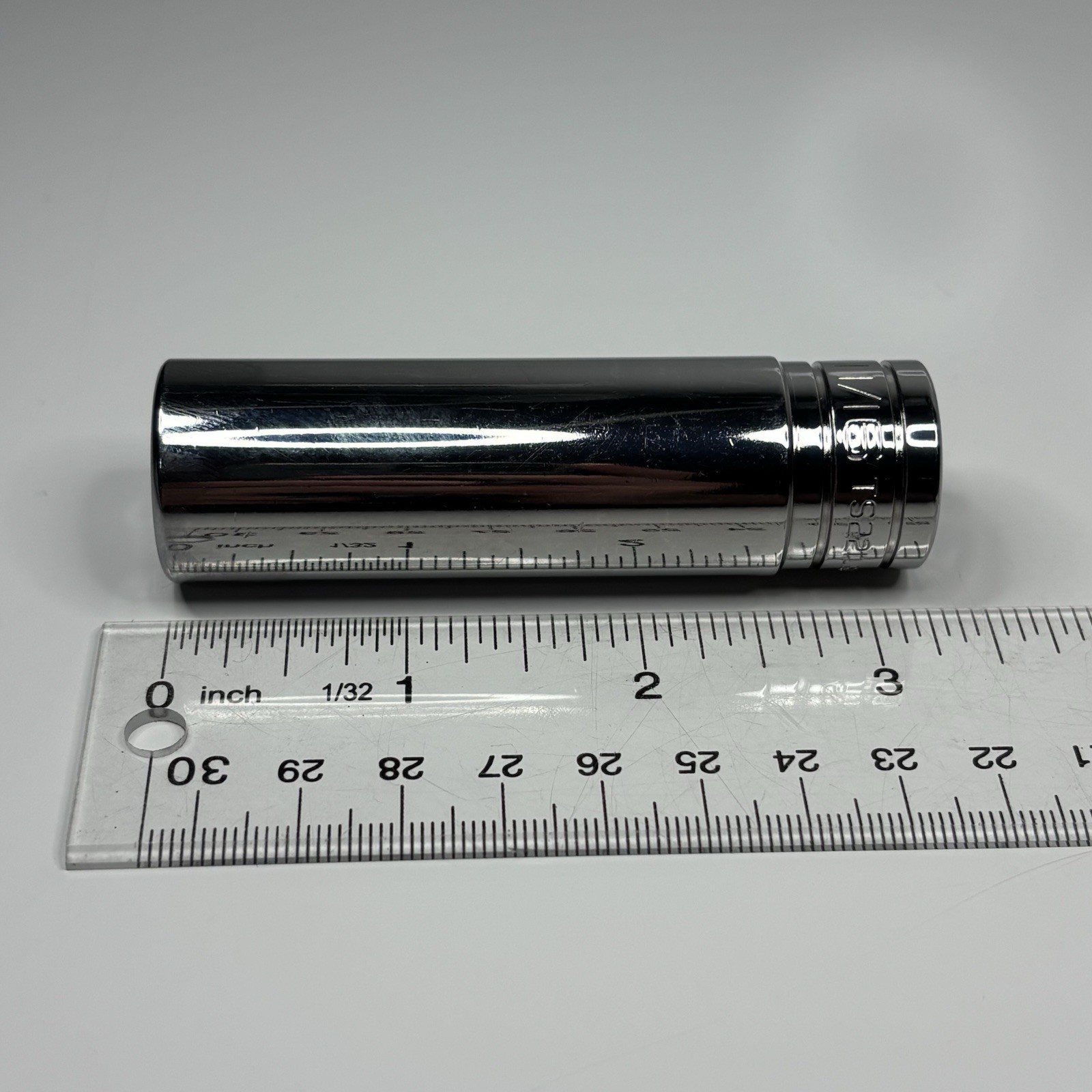 Snap On Tool TS221 1/2 Dr 6Pt SAE 11/16 Flank Dr Deep Chrome Socket USA 2006 VGC