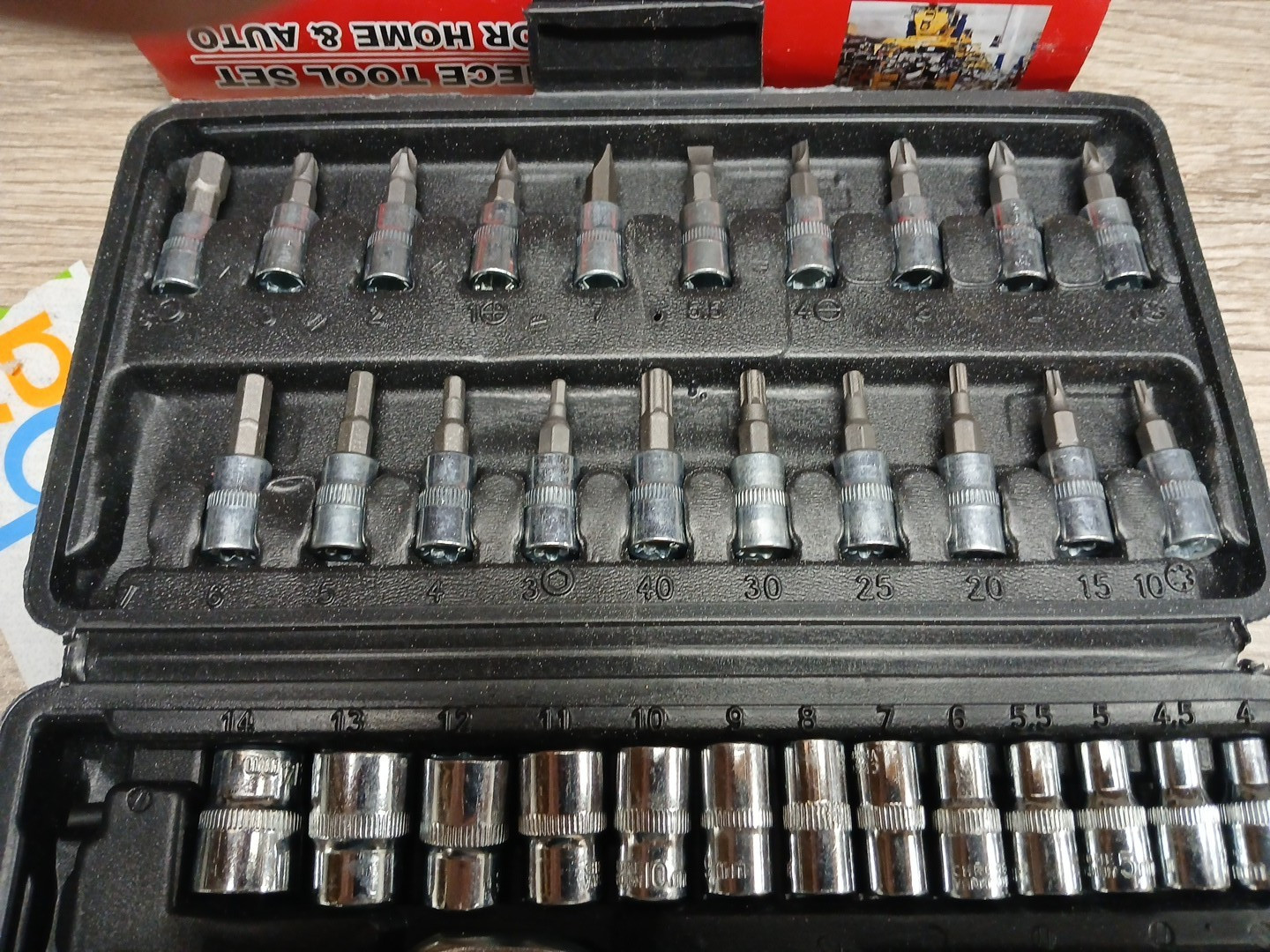 46 Piece Socket Tool Set For Home and Auto, Brand New #GS-137