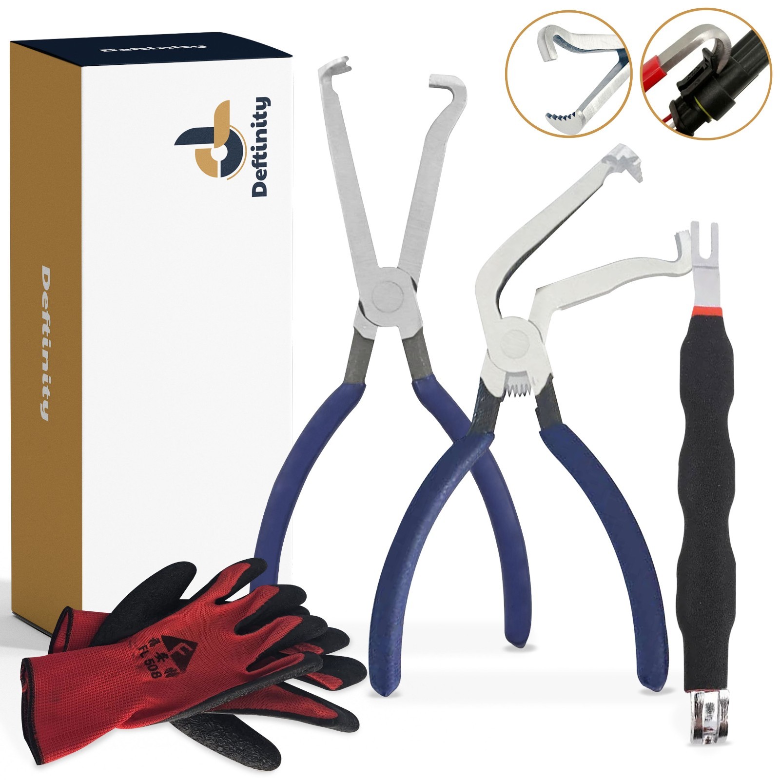 Deftinity Automotive Electrical Disconnect Pliers Wire Harness Tool Kit