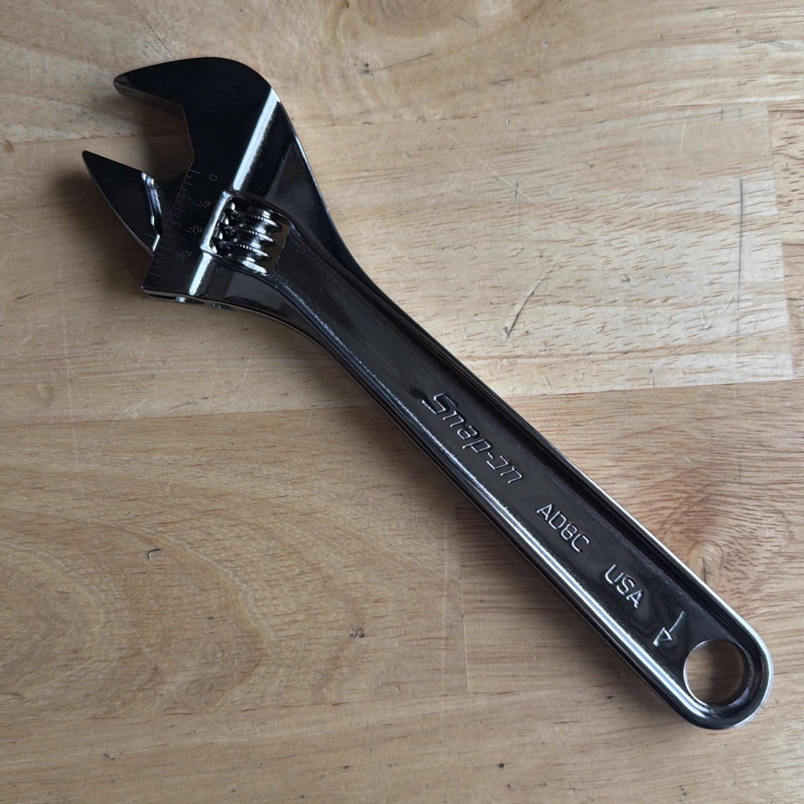 Snap On Tools 8″ Long Adjustable Wrench 200mm AD8C USA NEW with 2025 Date Code