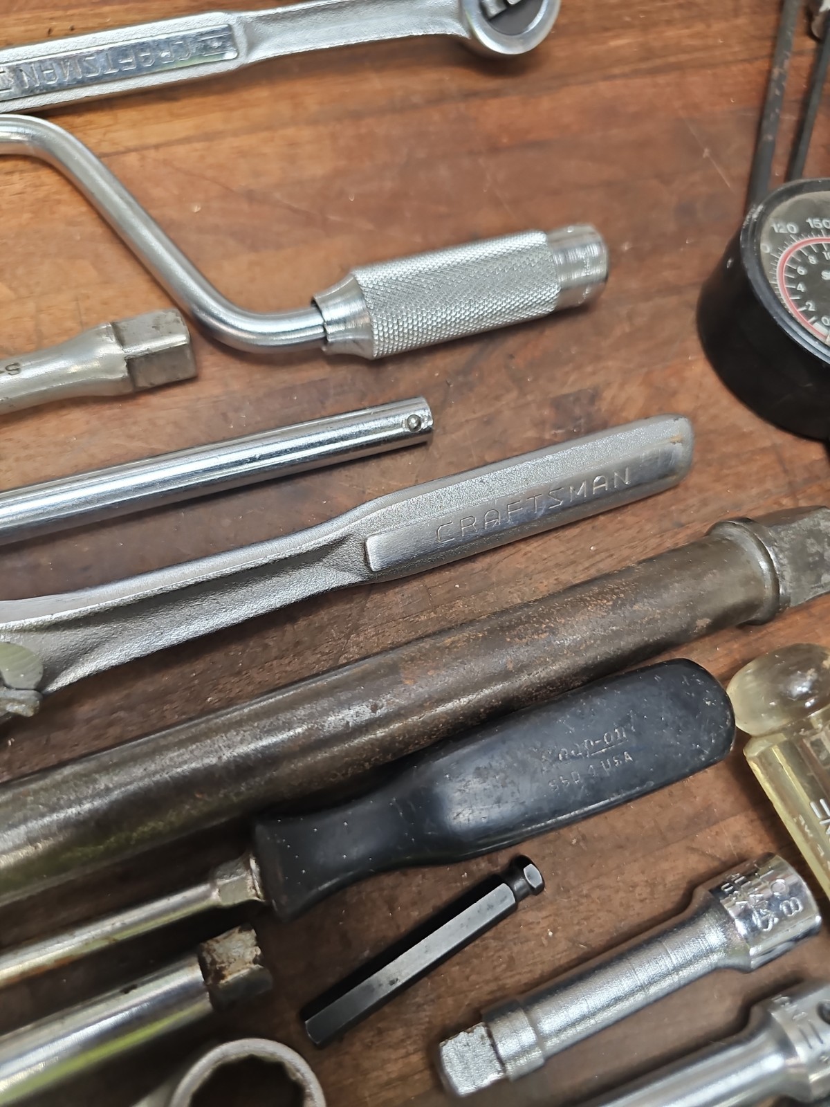 PP25- USA Mechanic tool lot- RATCHETS, WRENCHES, Etc – CRAFTSMAN, PROTO, Etc
