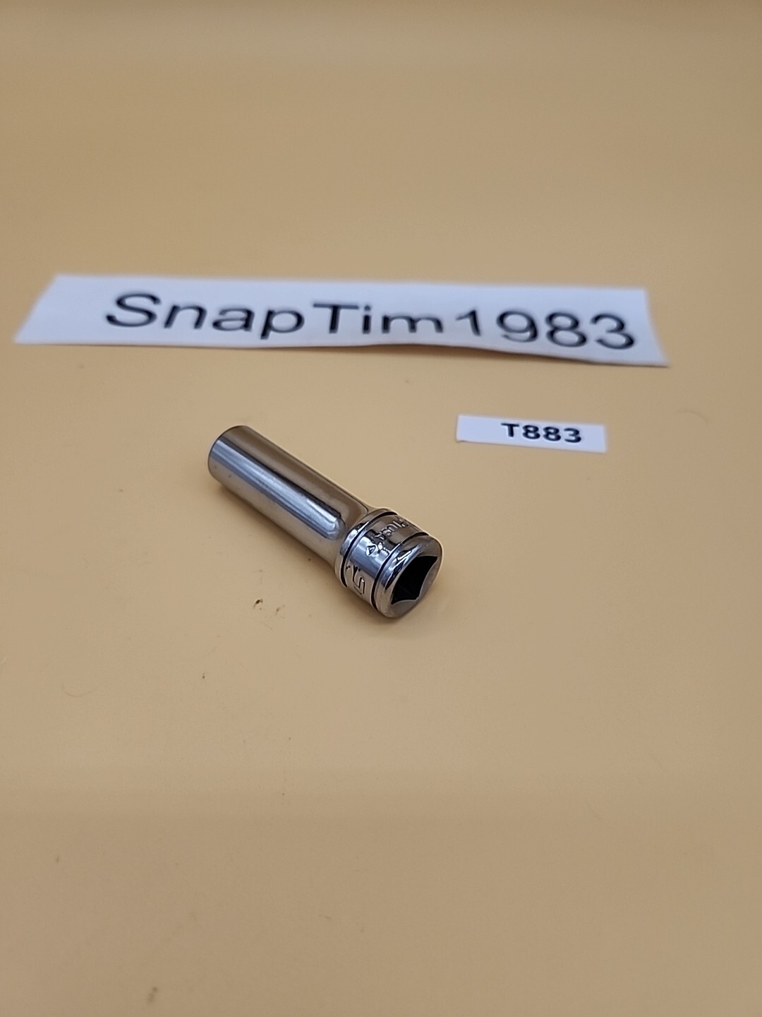Snap-On Tools 3/8″ Drive 6pt 3/8″ SAE Deep Chrome Socket SFS121 USA