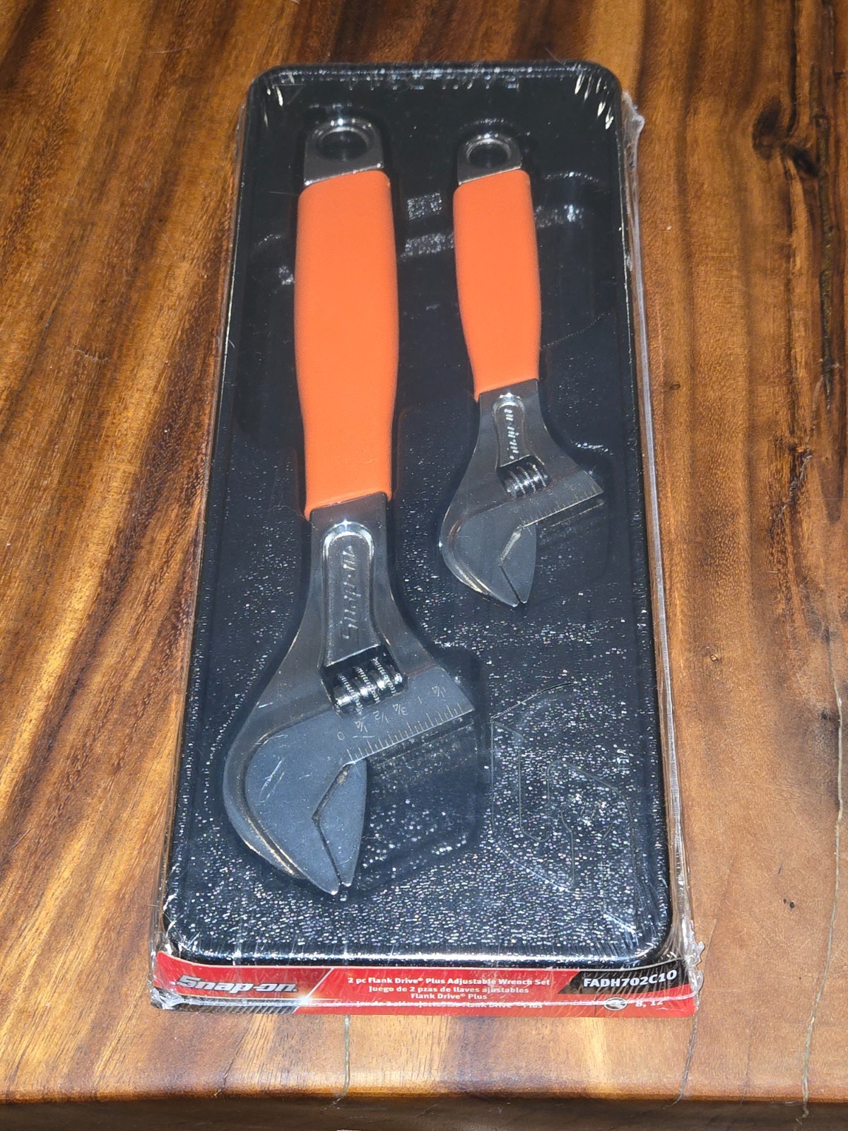 Snap-On™ 8″ 12″ Orange Flank Drive Plus Adjustable Wrench Set FADH702C1O