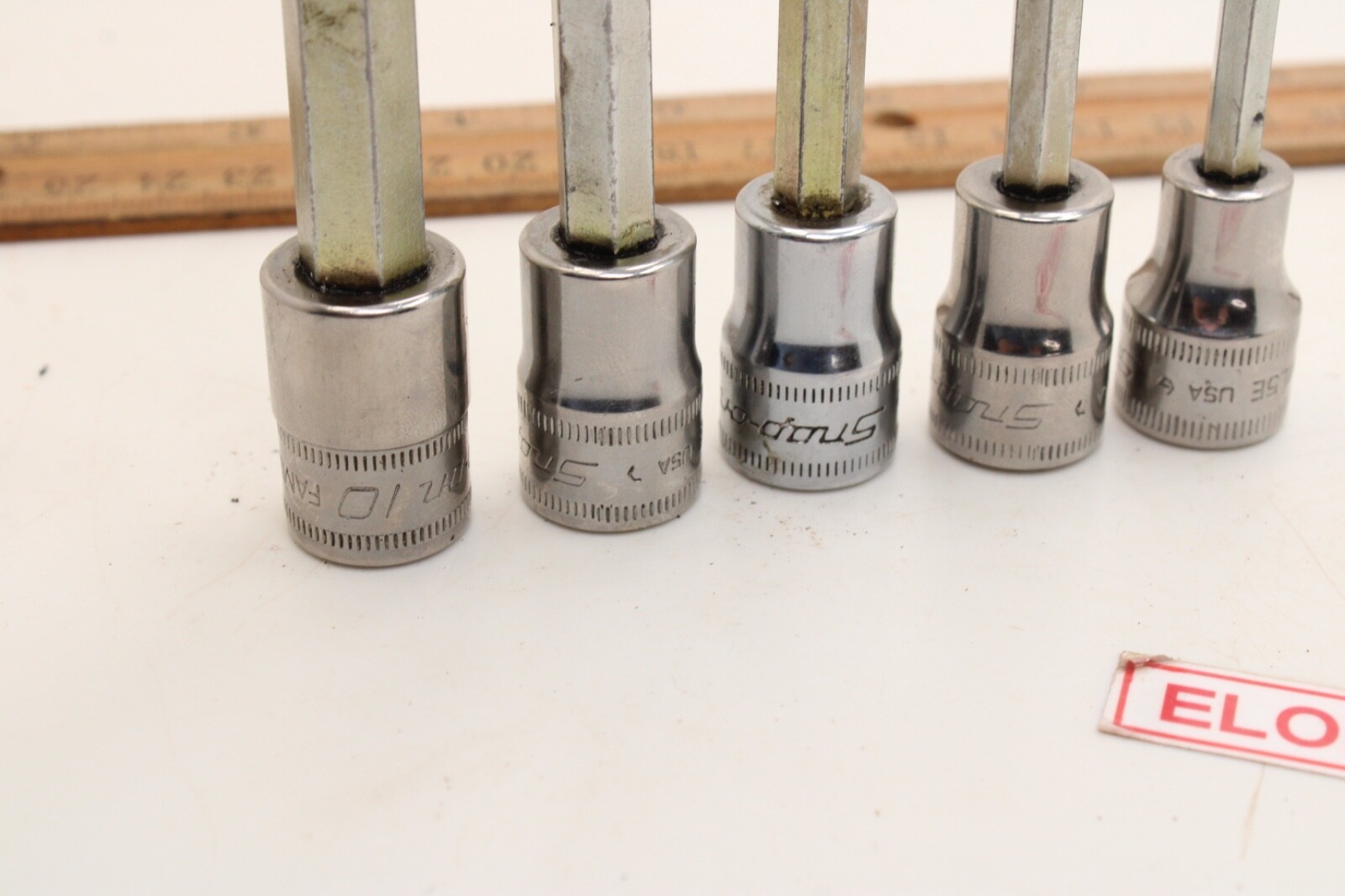 Snap-On FAML5E-FAML10E 5-10mm 5 Piece 3/8″ Drive Metric Long Hex Socket USA