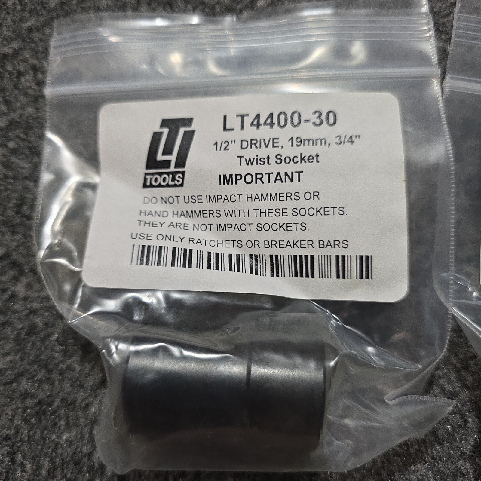 Twist Impact Sockets LTI Tools 1/2″ Drive 3/4″ & 13/16″ LT4400 2pk Lot New