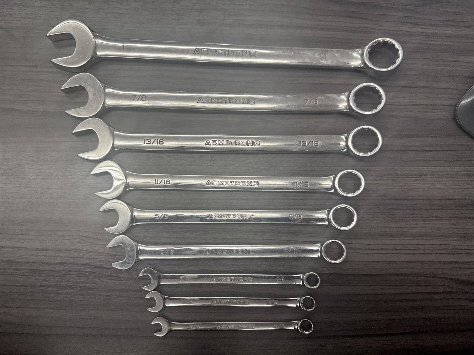 Armstrong SAE Combination Wrench Set -1,7/8,13/16,11/16,5/8,9/16,3/8,11/32,5/16