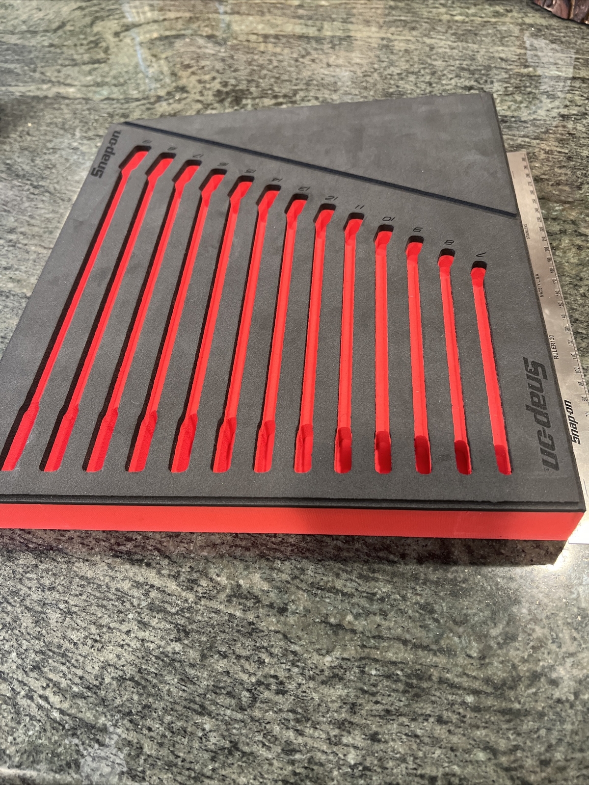 Snap On fmwr01br foam tray for 7-19mm wrench set no tools