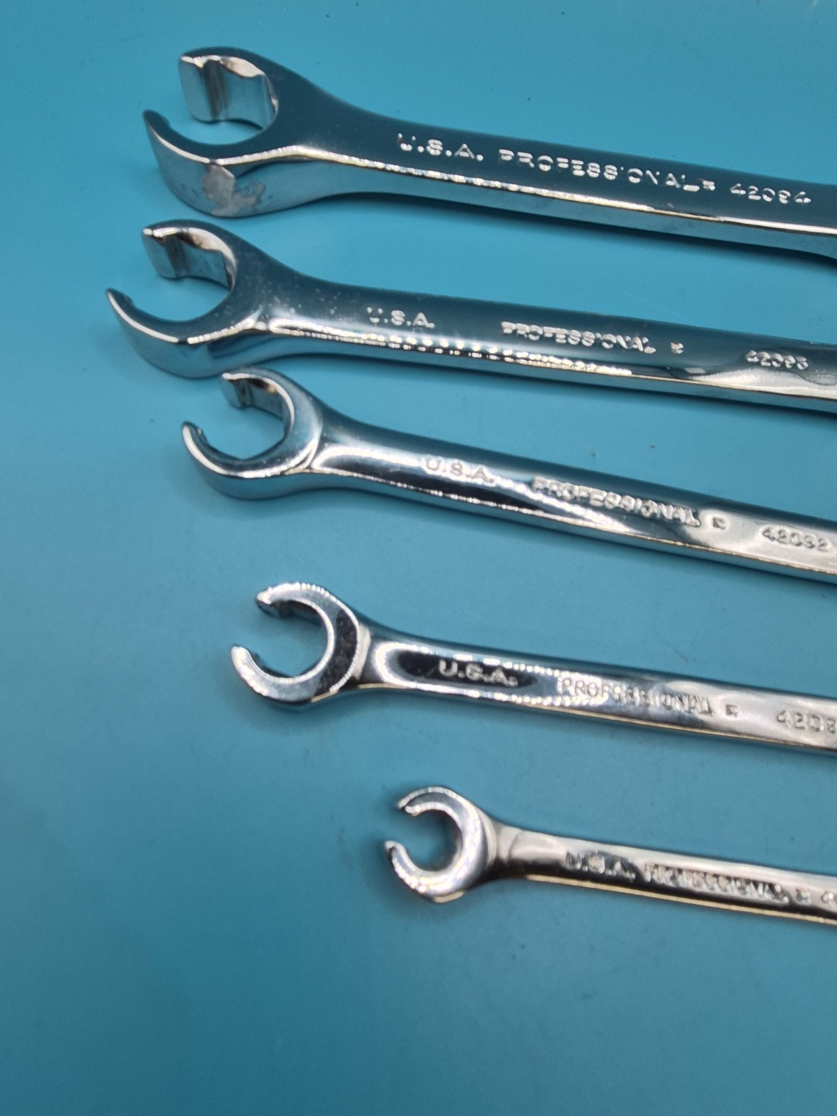 CRAFTSMAN PROFESSIONAL 5 PC sae FLARE NUT LINE WRENCH SET USA MADE