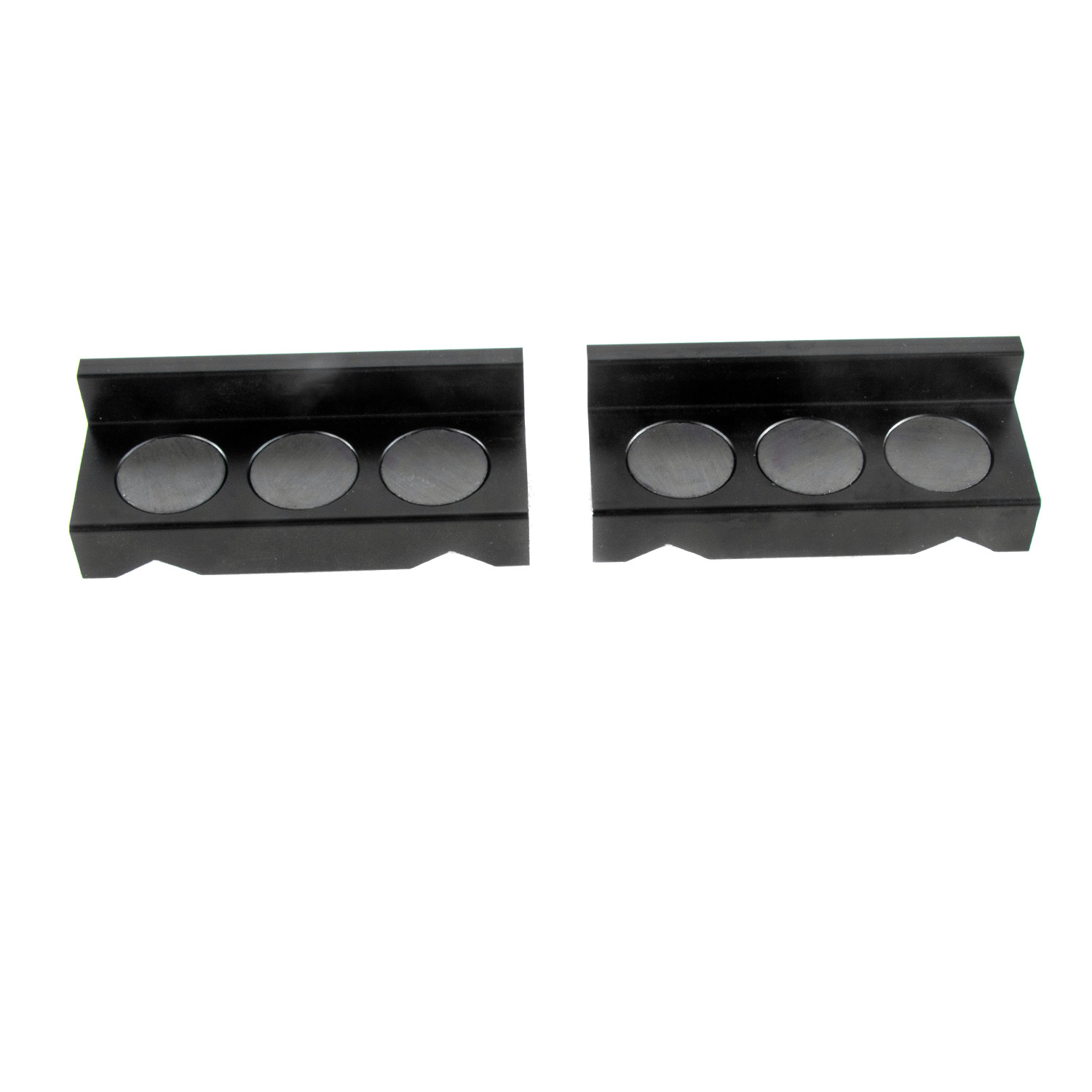 Black Universal Aluminum Magnetic Billet Vise Jaws Fitment for AN Fittings 20990