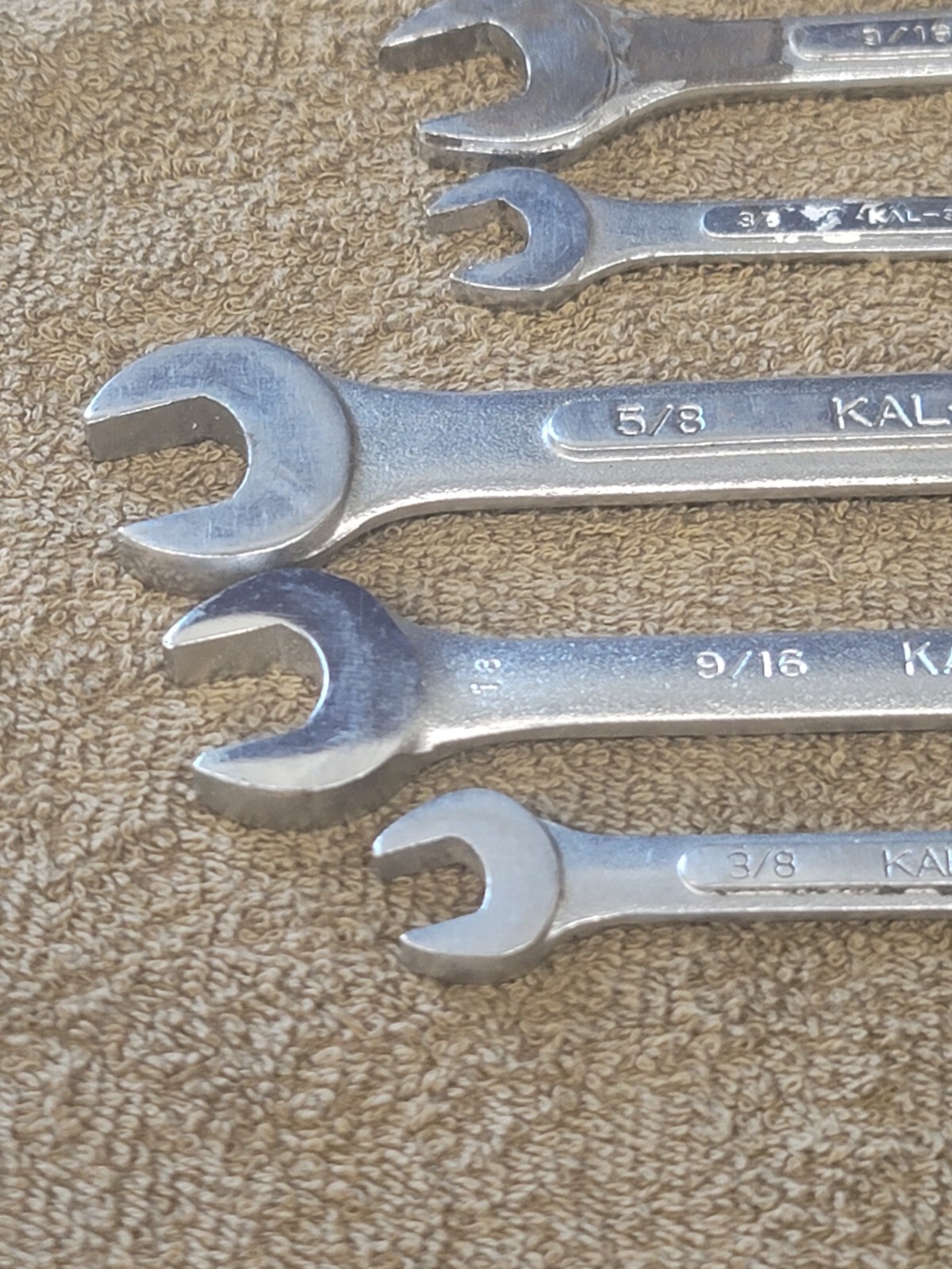 Kal Sae Combination Wrench Set 15/16 3/4 11/16 9/16 7/16 3/8 5/16 3/16 USA