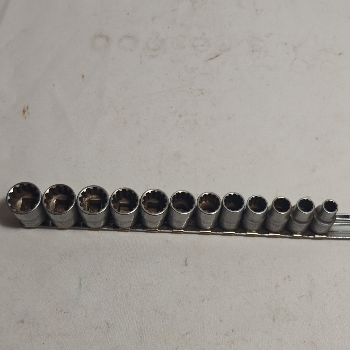 MAC Tools SPLINE Hex Metric 8mm-19mm 3/8″ DR Set Lot Socket Shallow Spherical