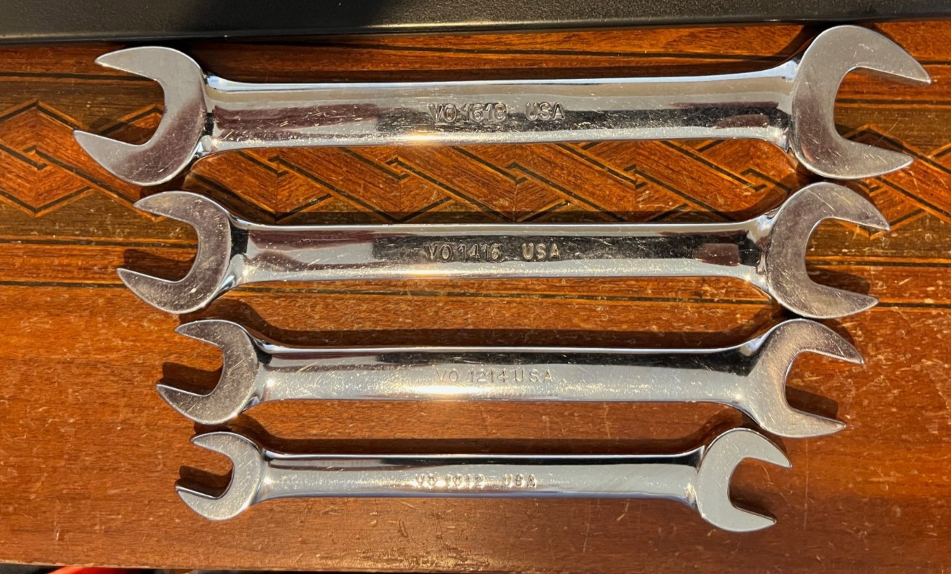 SNAP-ON UNDERLINE VO SERIES SAE DOUBLE OPEN END WRENCH SET 1″ TO 1/4″ 12 PC