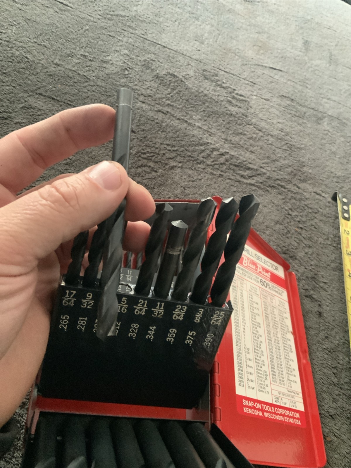 Blue Point Drill Bit Set, Missing 1….see Description….