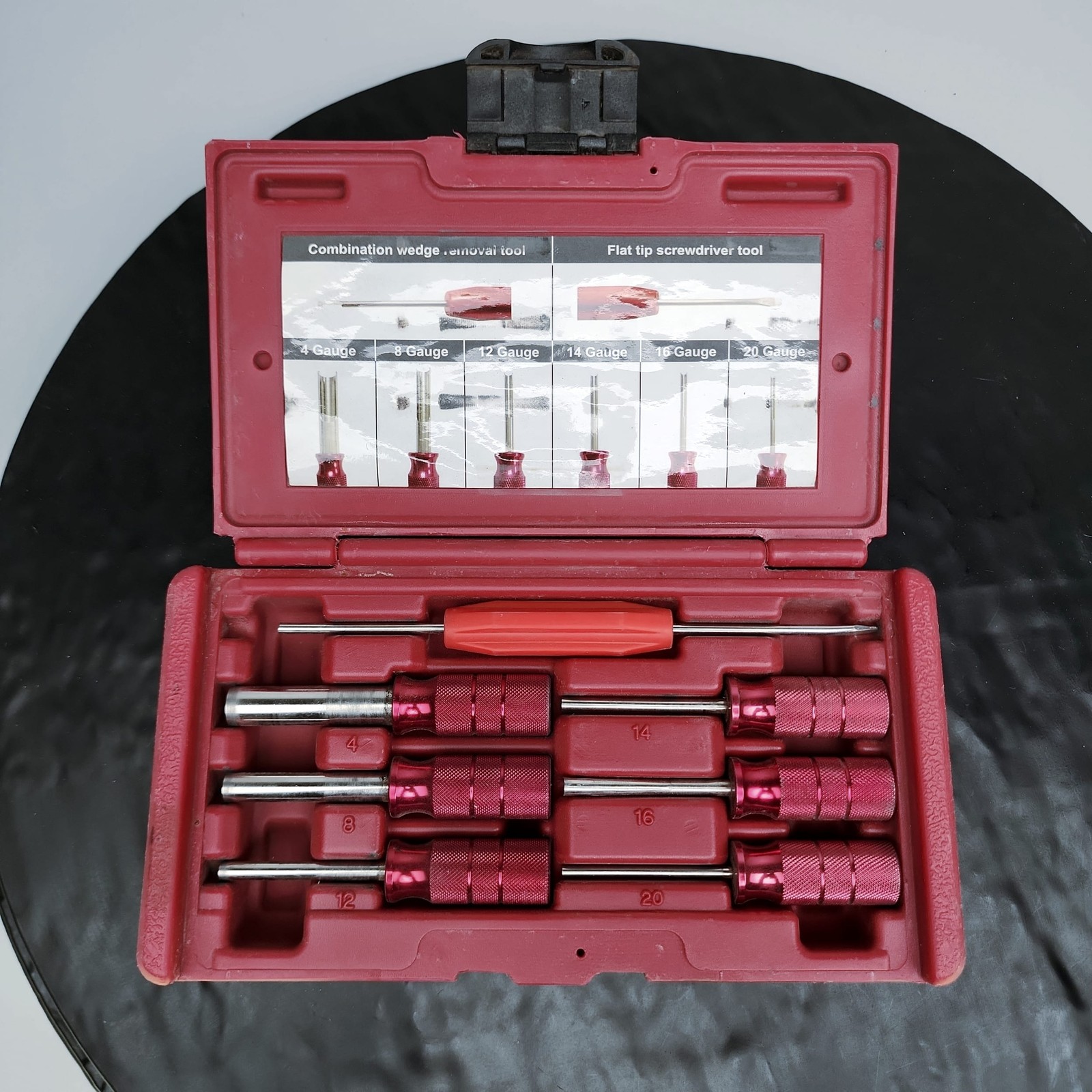 Mize USA 7Pc Deutsch Connector Terminal Pin Extractor Tool Kit 4-20 Gauge