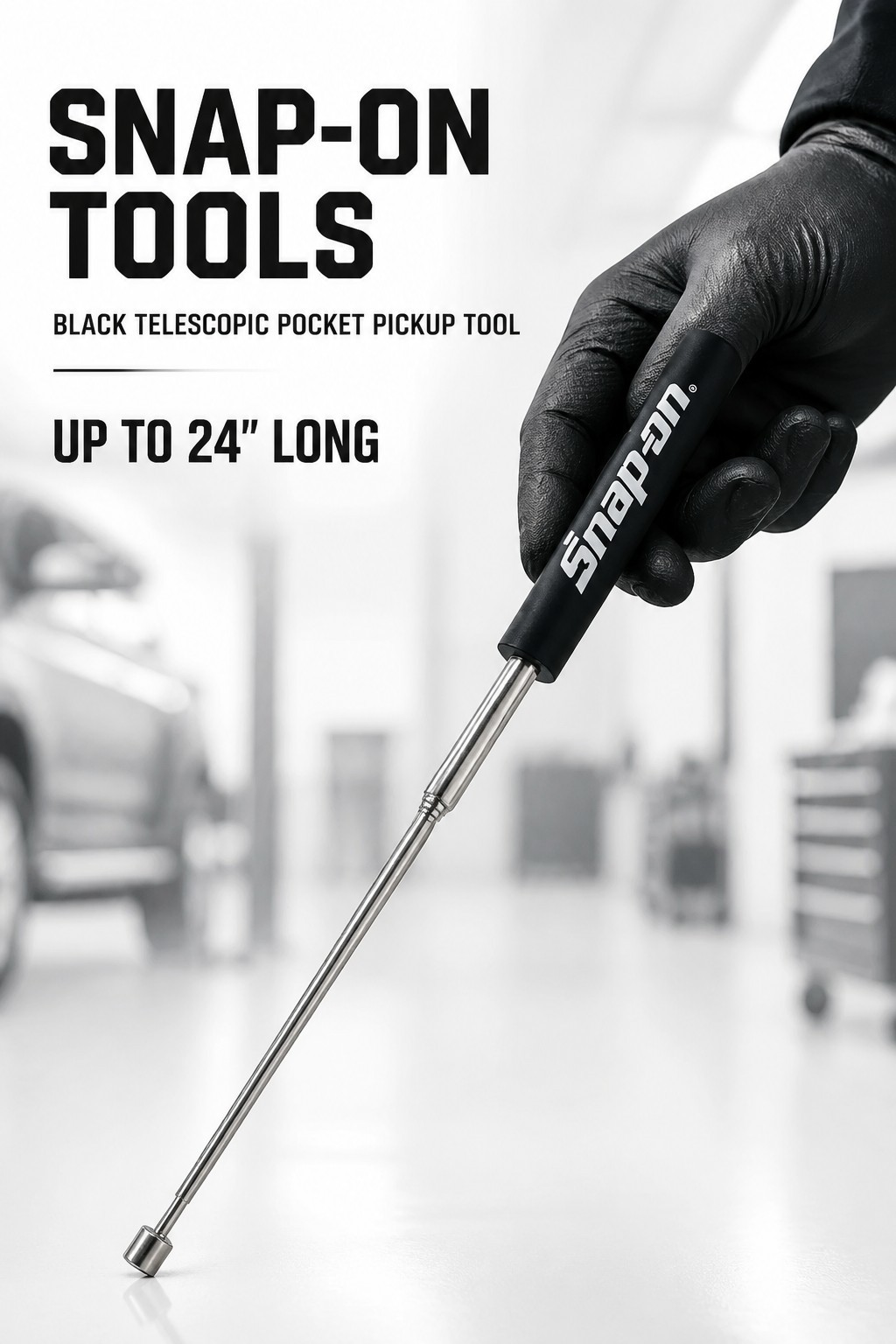 Snap-on Tools MAGNETIC PICK UP TOOL – TELESCOPING UP TO 24″ .BLACK. NEW!!!!!!!!!