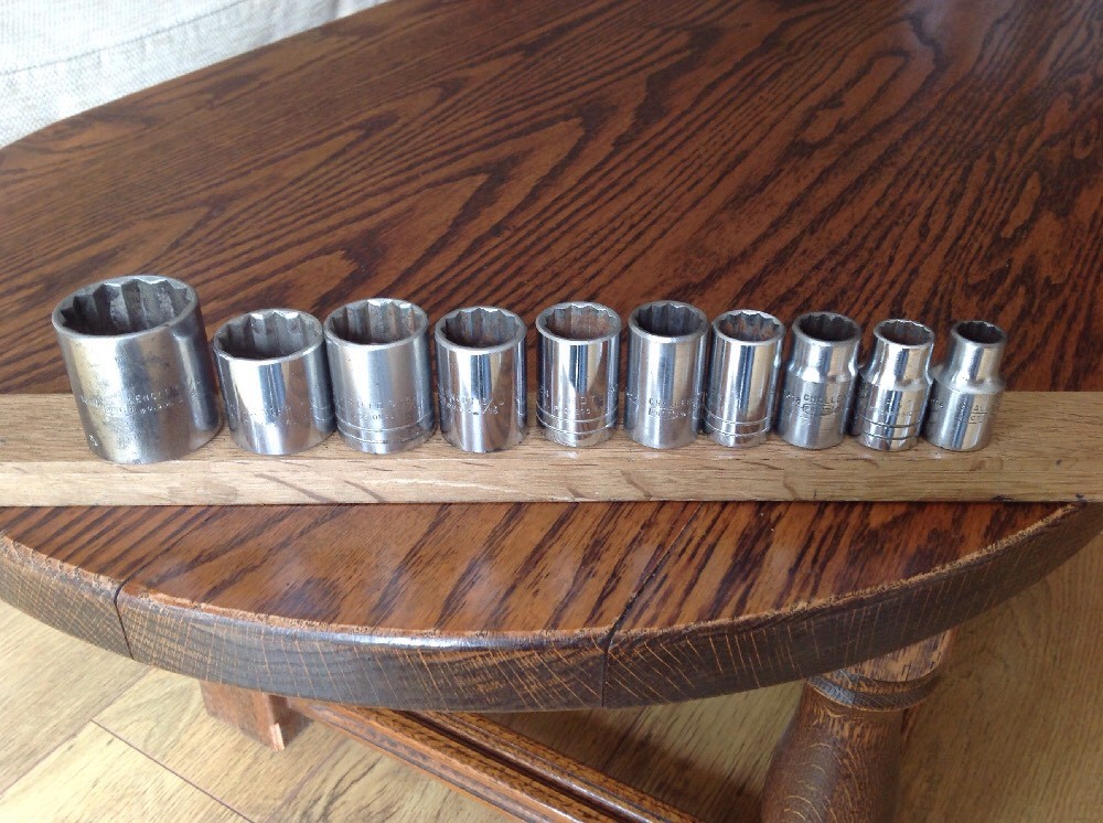 10 USA Proto Sockets 1-1/4″ To 7/16″ AF With 1/2″ Drive All But One.